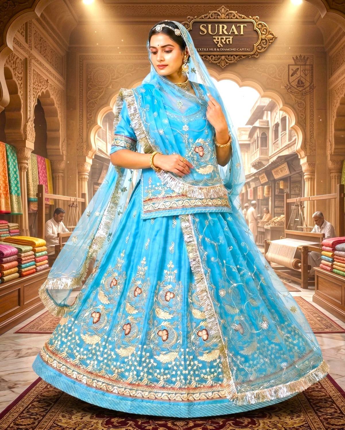 Poshak Colour Sky Blue Royal Blue Rajputi Dress SHRIHARI BUSINESS  Embroidered Semi Stitched Rajputi Poshak Buy SHRIHARI BUSINESS Embroidered  Semi Stitched Rajputi Poshak Online At Best Prices In India