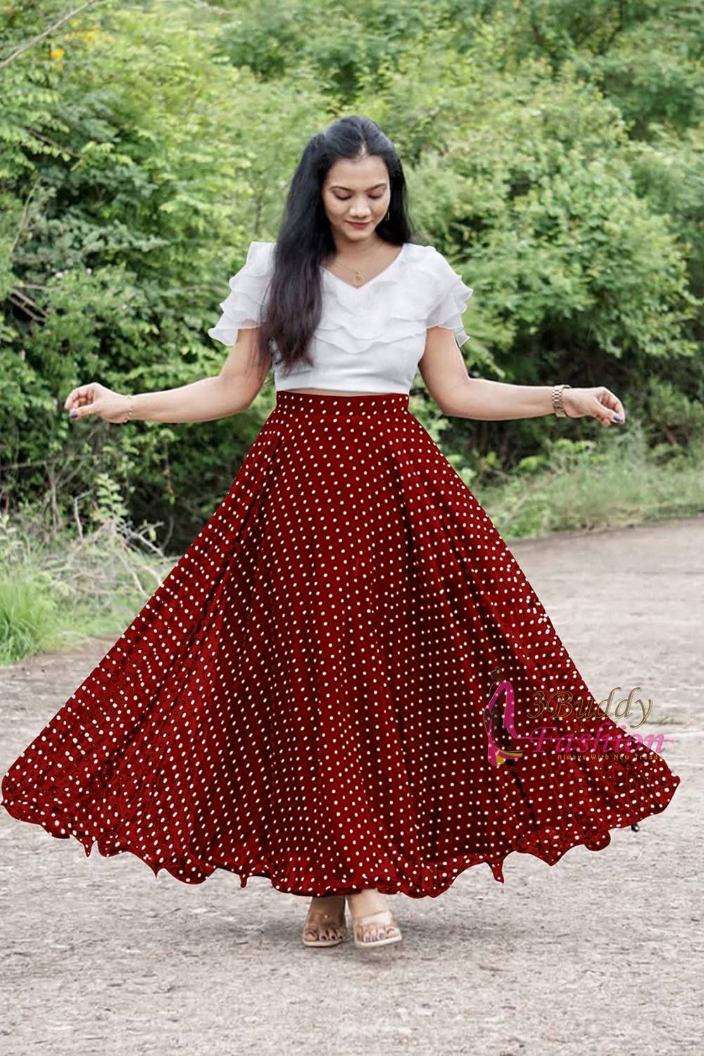 3Buddy Fashion Women Crop Top Skirt Set