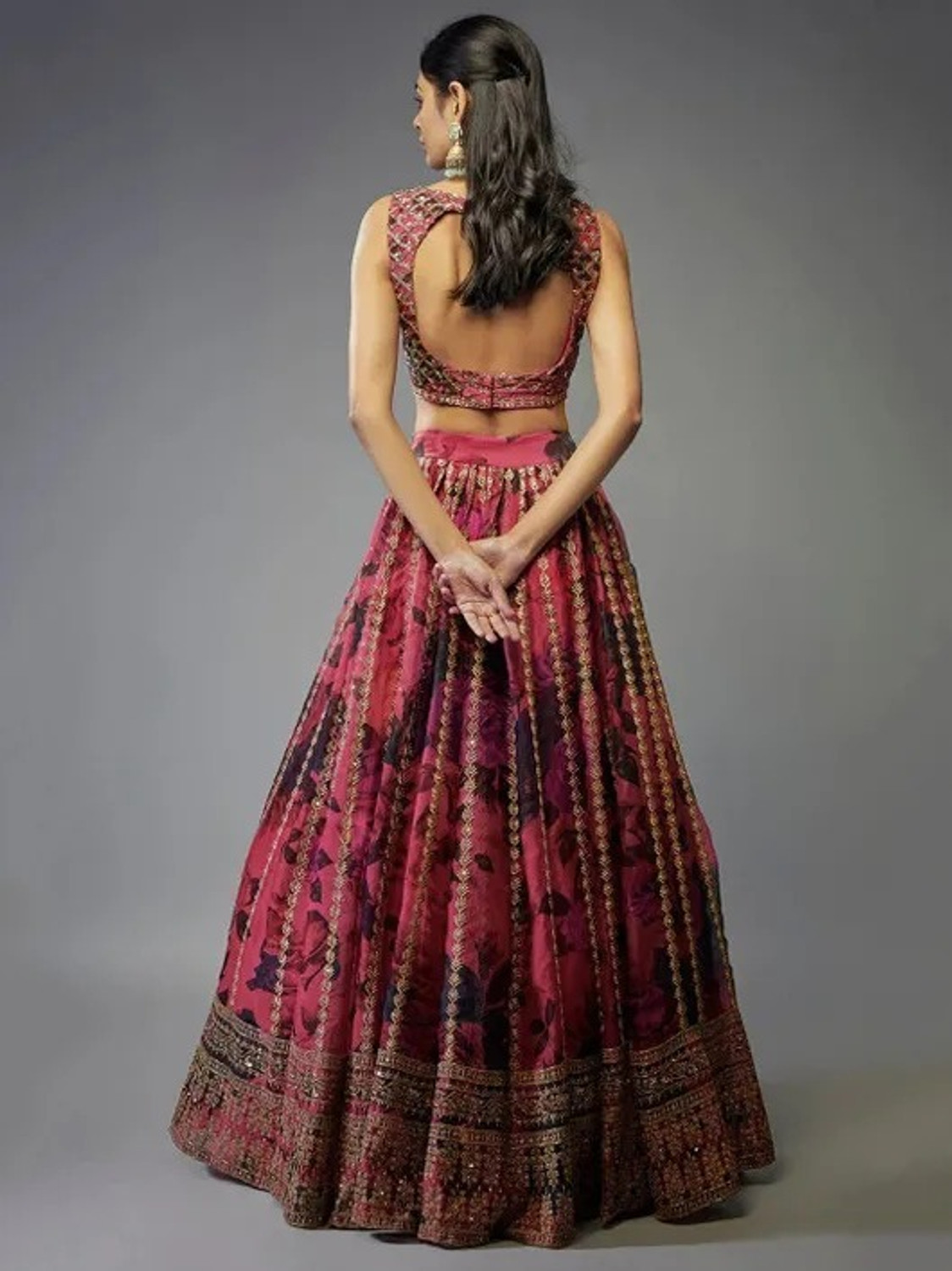 Image of KESHAVI CREATION Embroidered, Printed Semi Stitched Lehenga Choli