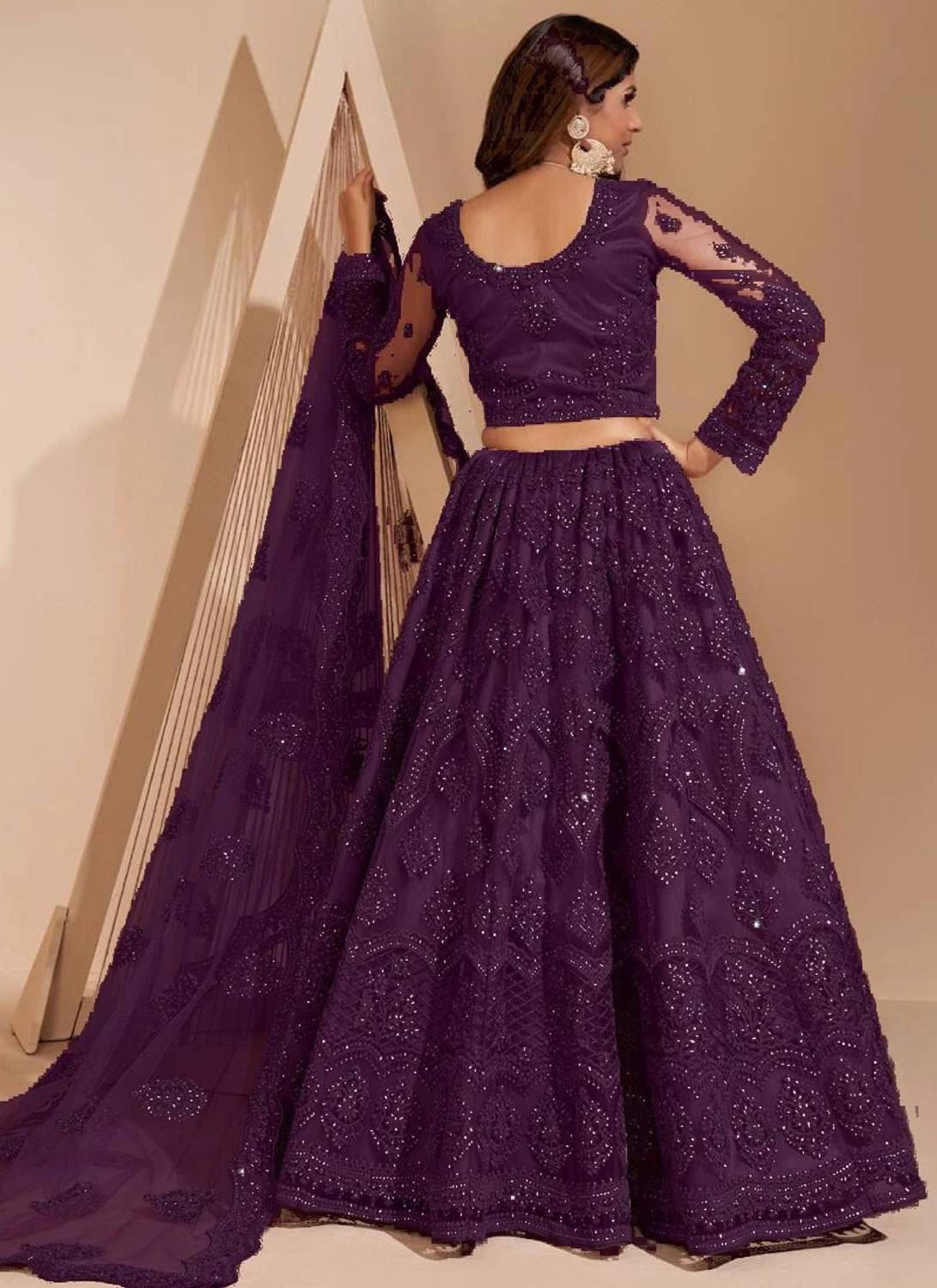 Embroidered Semi Stitched Lehenga Choli - Image 2