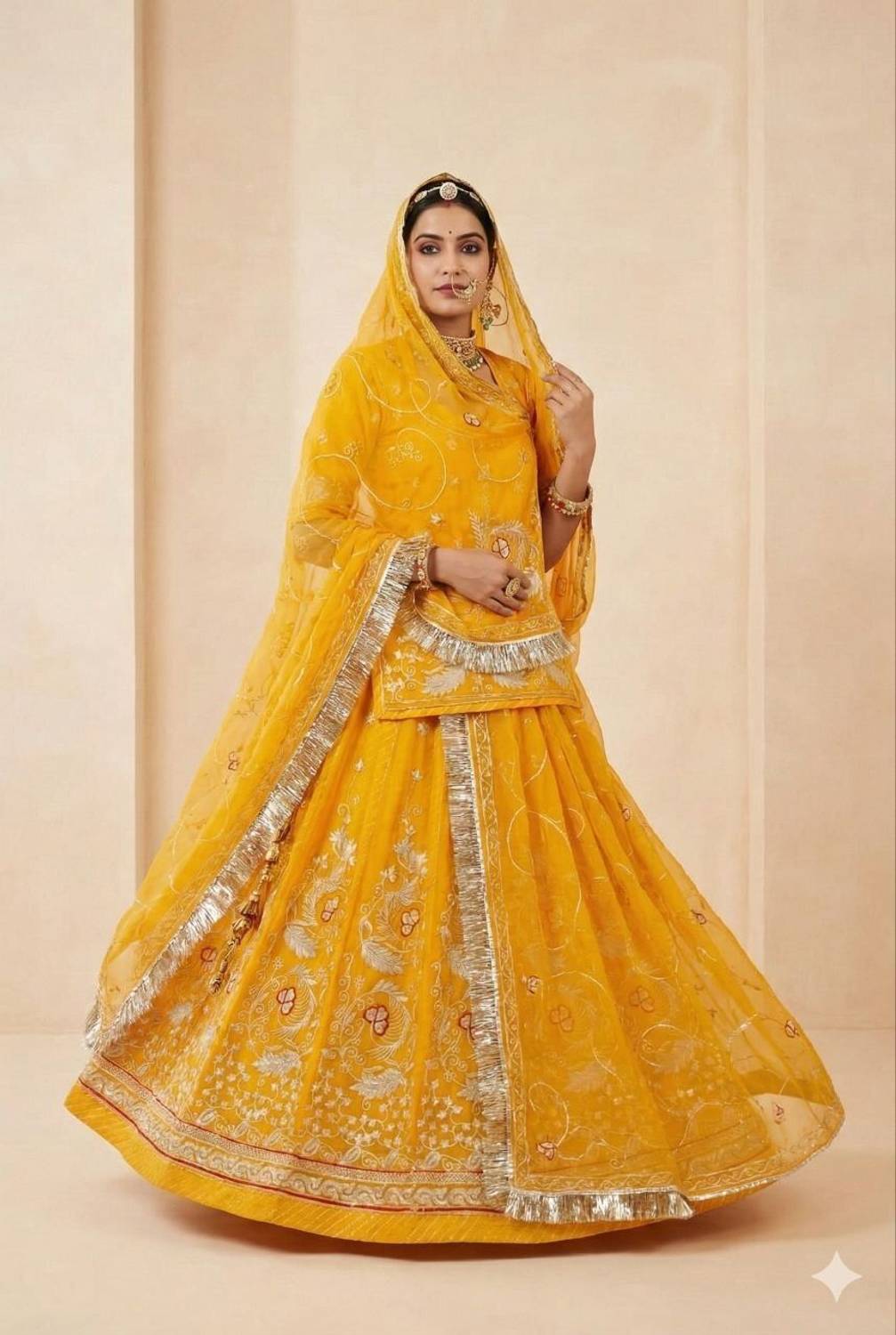 BHAGYALAXMIJI Embroidered Semi Stitched Lehenga Choli