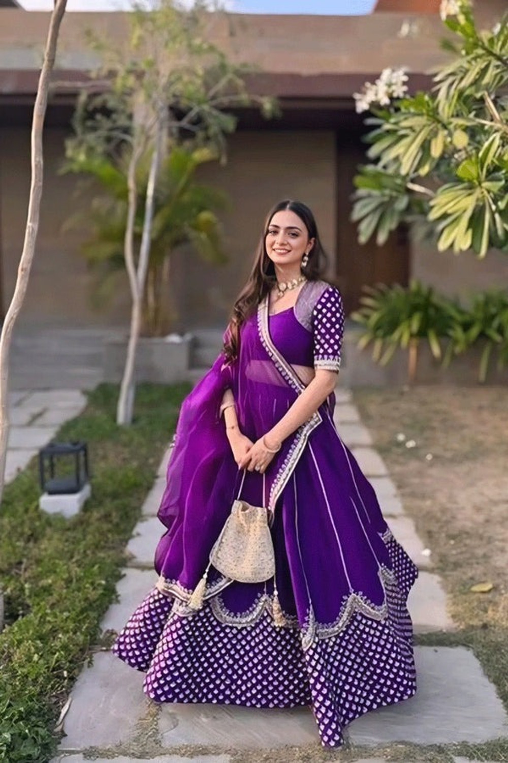 Image of Reelove Factory Embroidered Semi Stitched Lehenga Choli