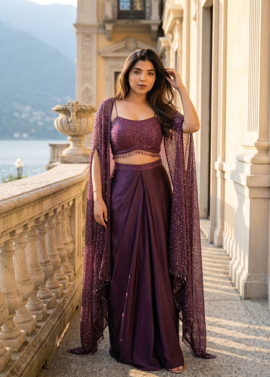 Image of Trivety Embellished Stitched Lehenga with Jacket
