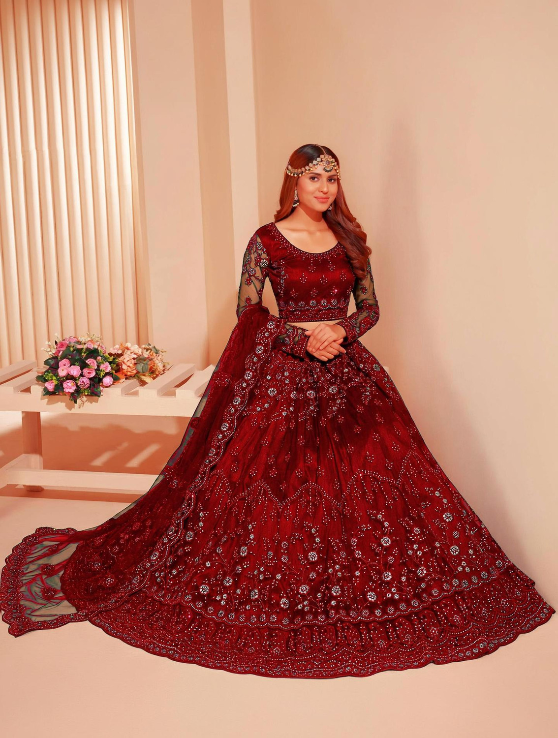 Image of Reelove Factory Embroidered Semi Stitched Lehenga Choli