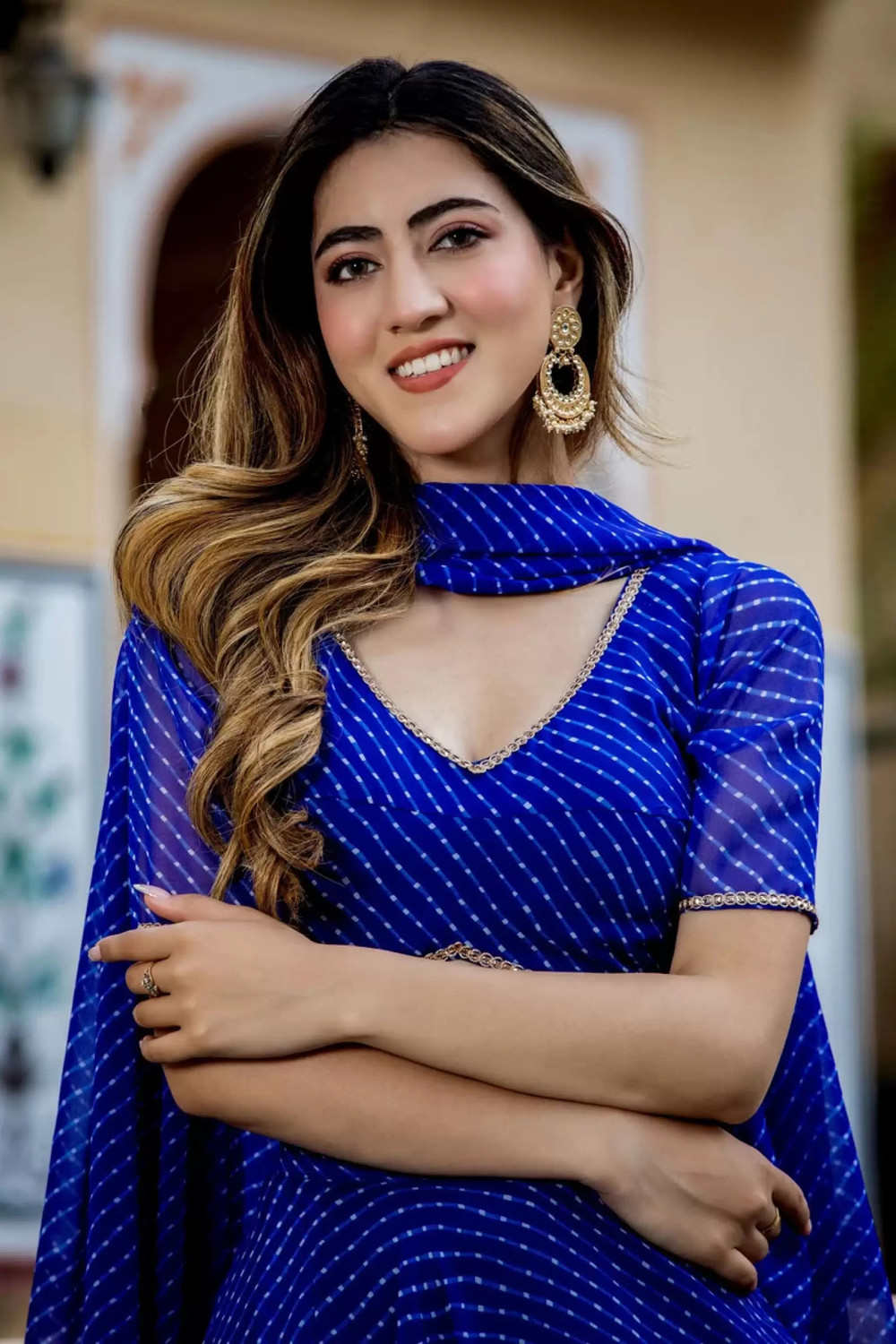 Image of shringaar Striped Semi Stitched Lehenga & Crop Top