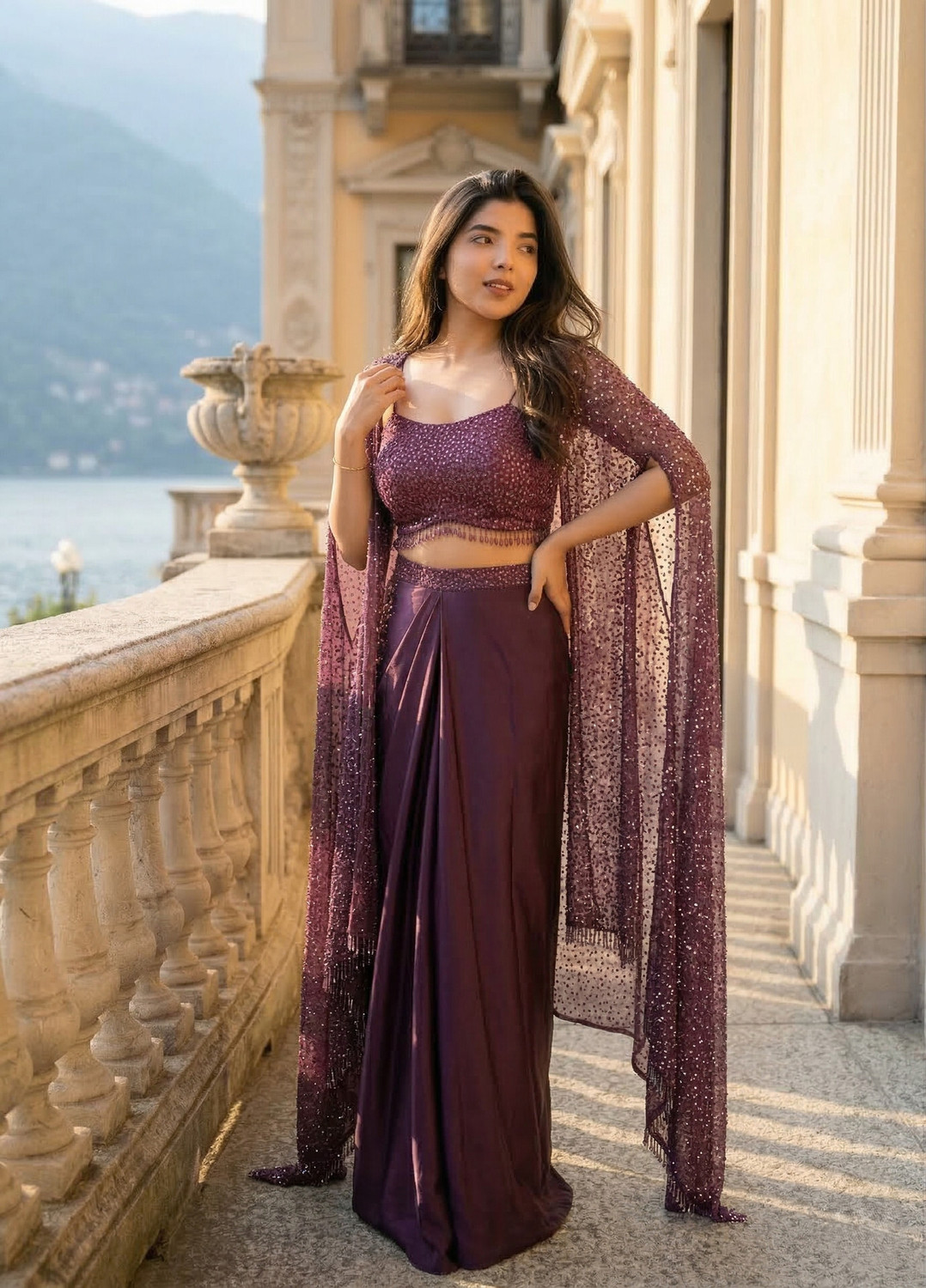 Image of Trivety Embellished Stitched Lehenga with Jacket