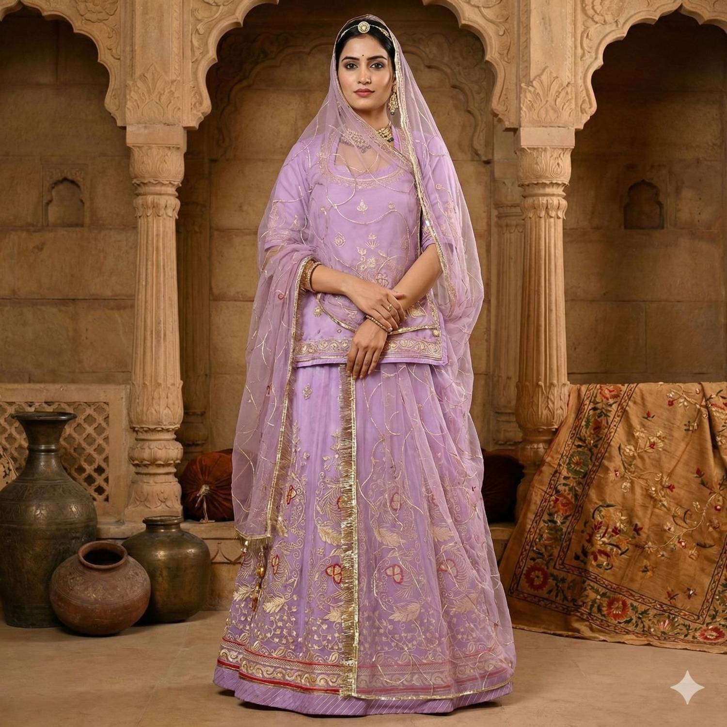BHAGYALAXMIJI Embroidered Semi Stitched Lehenga Choli