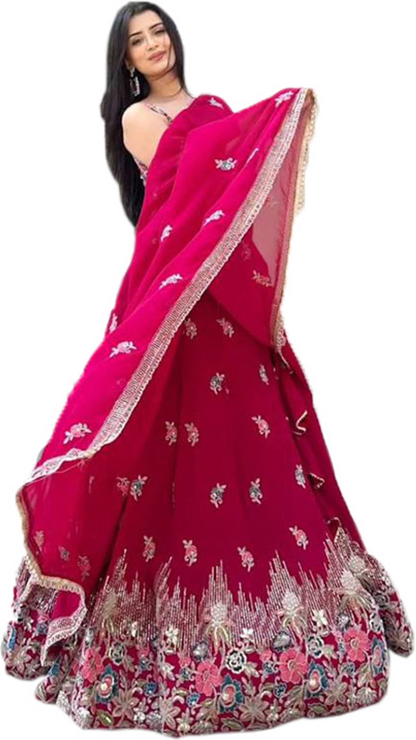 ADOLTEXTILE Embroidered Semi Stitched Lehenga Choli