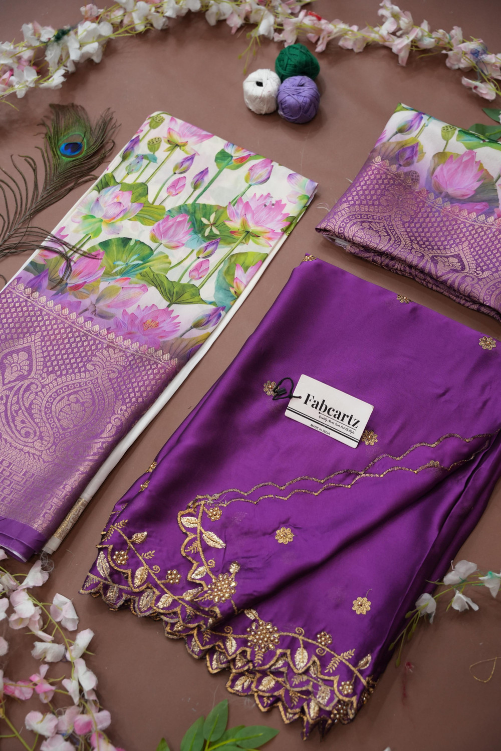 Image of Fabcartz Self Design Semi Stitched Lehenga Choli