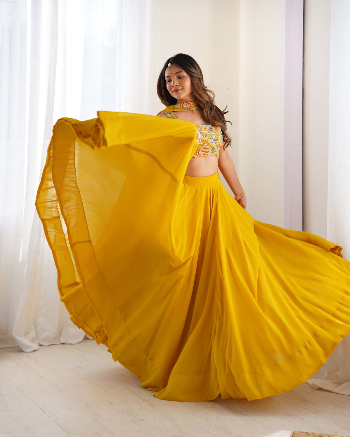 Image of Trivety Embellished Stitched Lehenga Choli