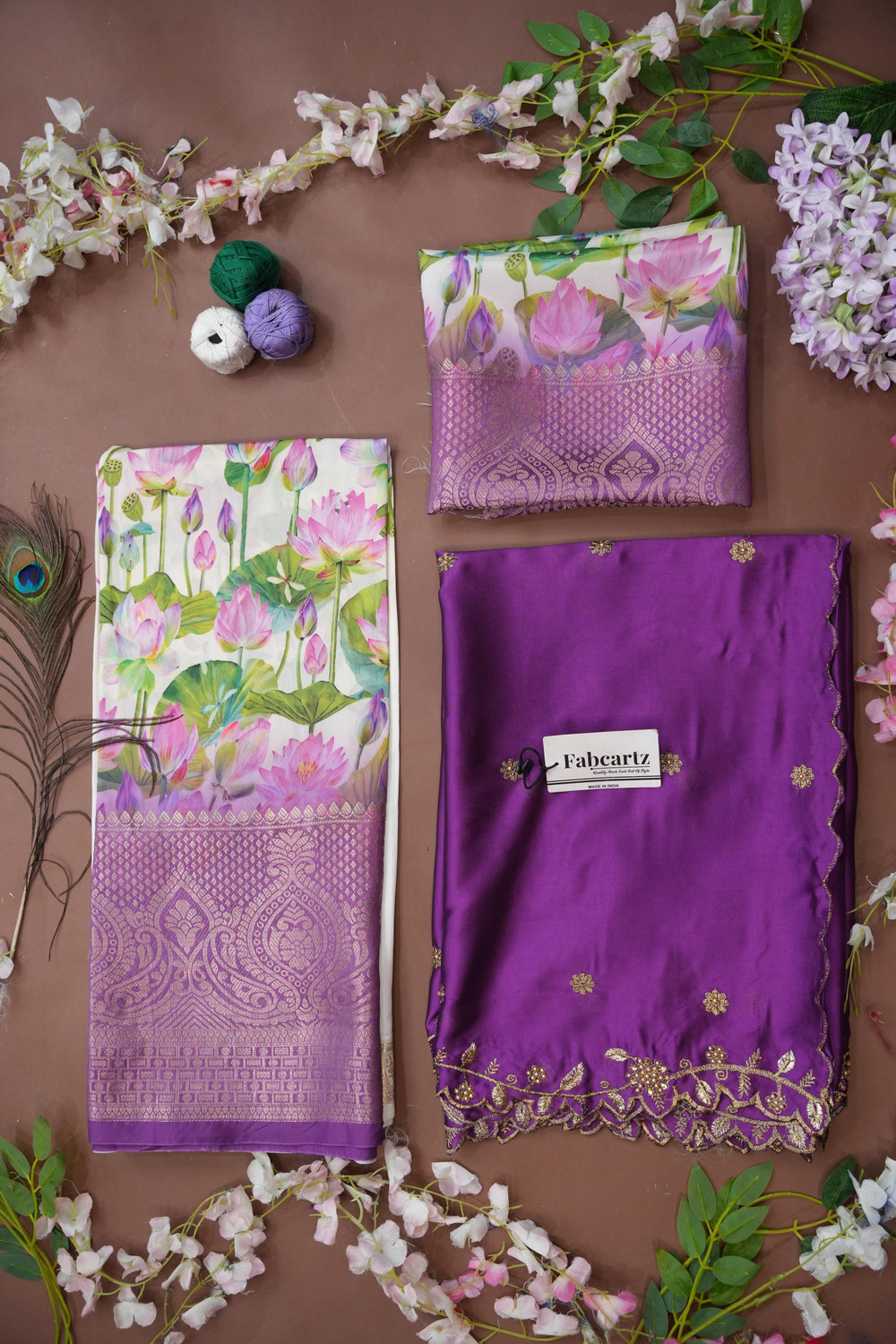 Image of Fabcartz Self Design Semi Stitched Lehenga Choli