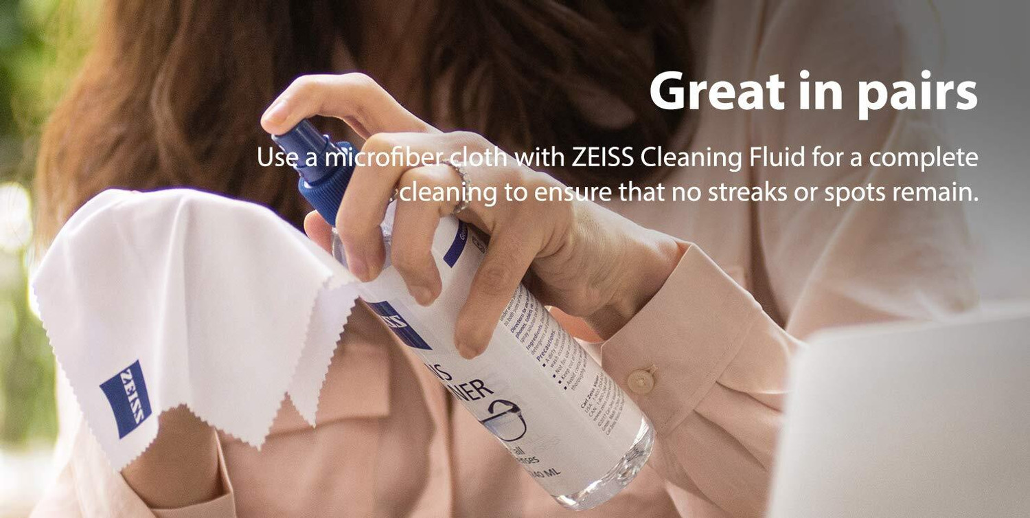 Image of ZEISS Lens Cleaning Solution Kit 30ml with Microfiber Cloth- Pack of 1 Lens Cleaner