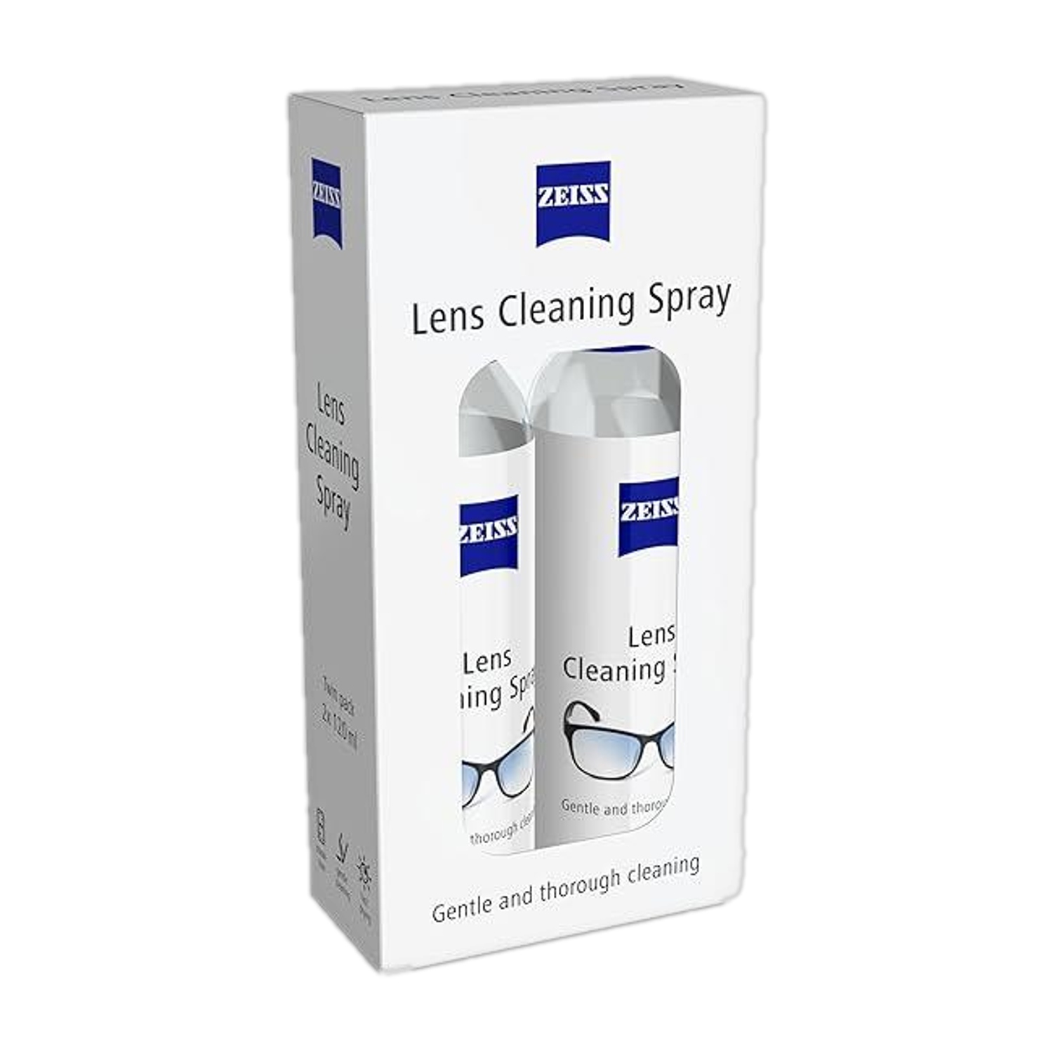 Image of ZEISS Lens Cleaning Solution Kit (2x60 ml) With Microfiber Cloth Lens Cleaner (120 ml, 7.09x7.09 inch, Pack of 2)