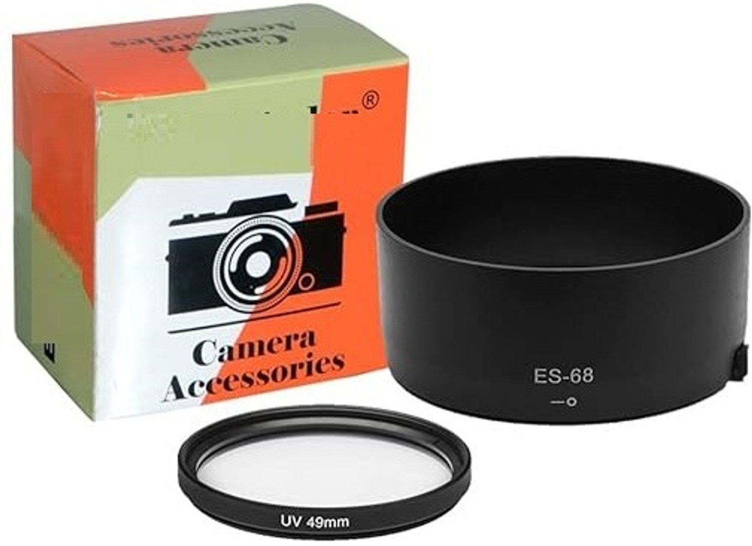 Image of SUPERNIC ES-68 Bayonet Mount Lens Hood + 49mm UV Filter Lens Hood