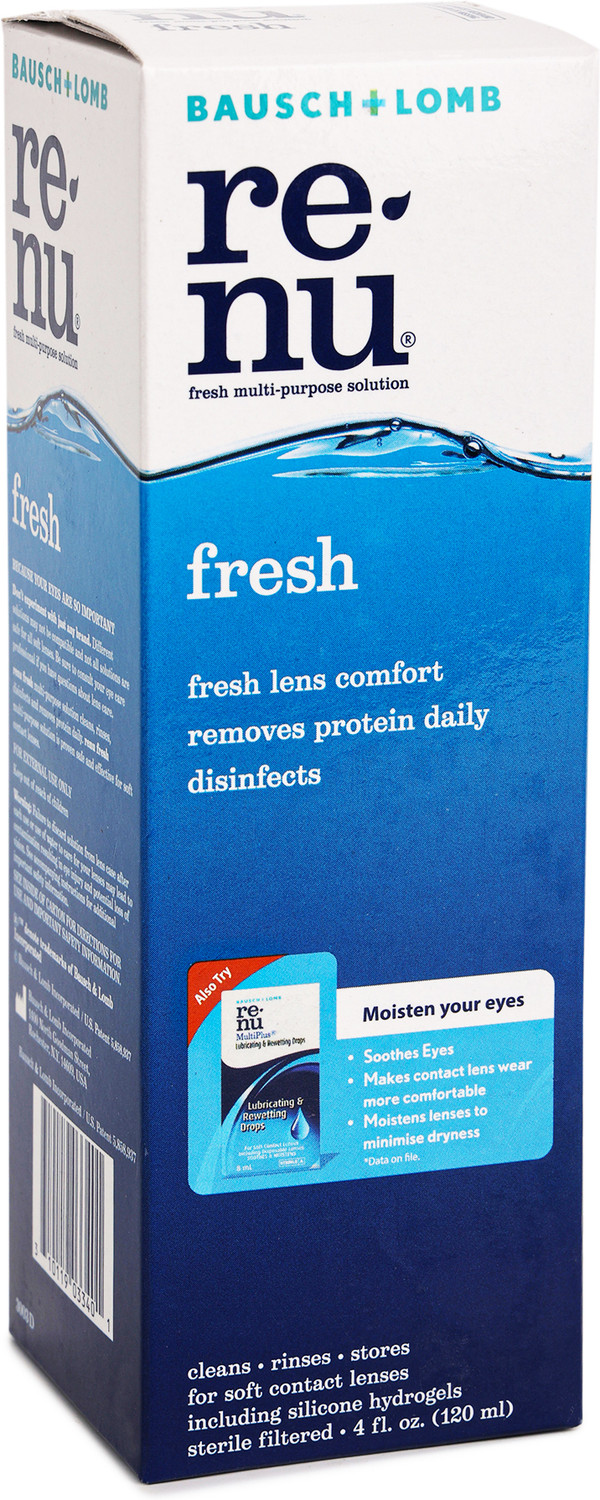 Image of renu Fresh Comfort Removes Protein Daily Disinfects Len Water