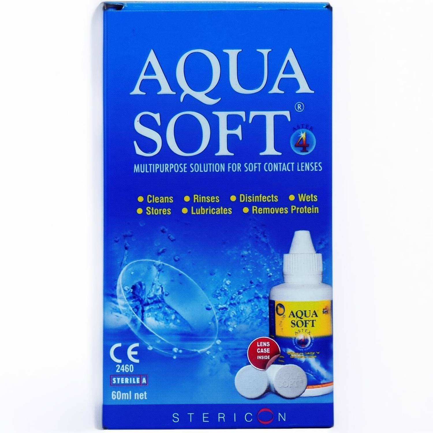 AQUASOFT MULTIPURPOSE SOLUTION FOR SOFT CONTACT LENSES ASTEK-4