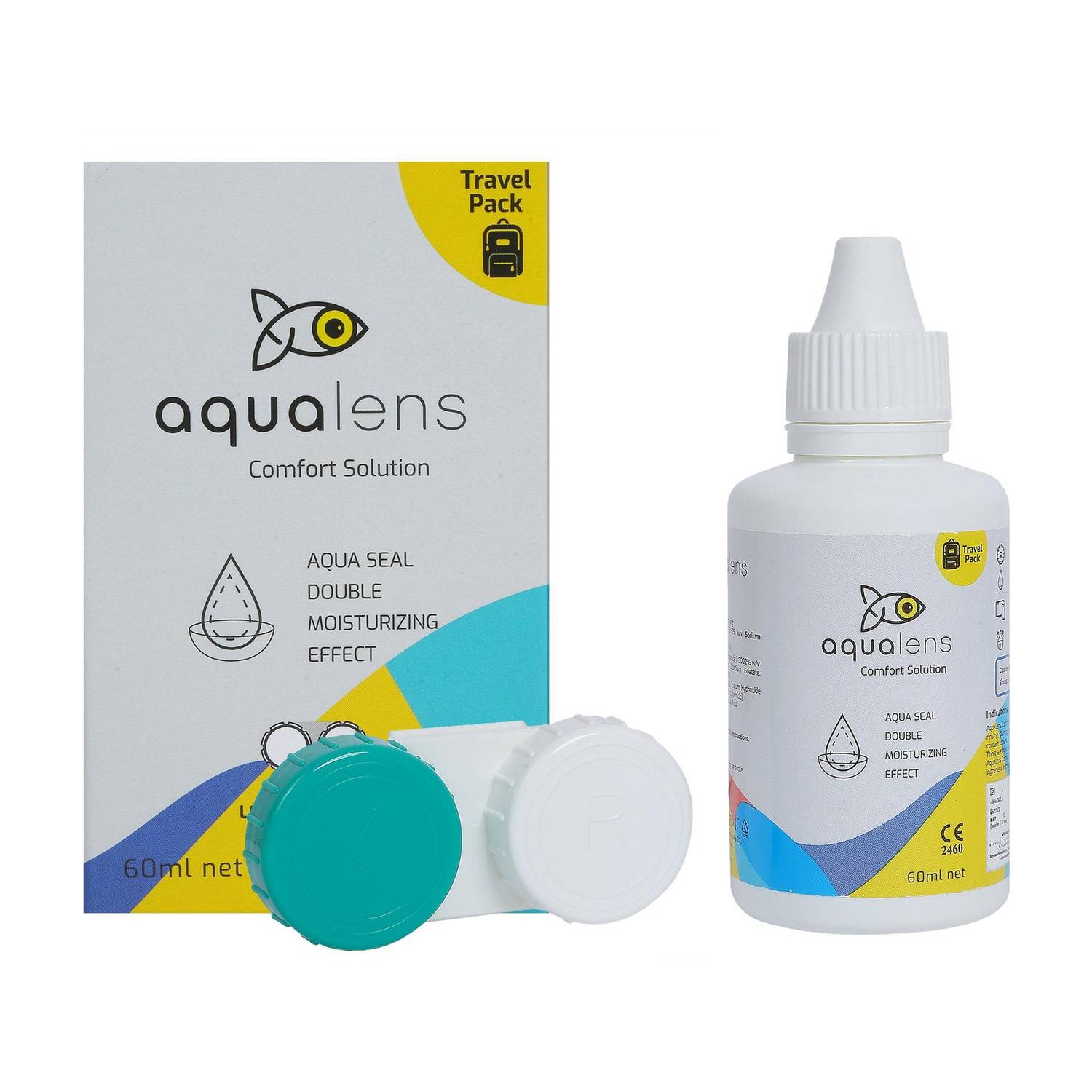 Aqualens Soft Contact Lenses 60ml Lens Solution (60 ml) lens case free