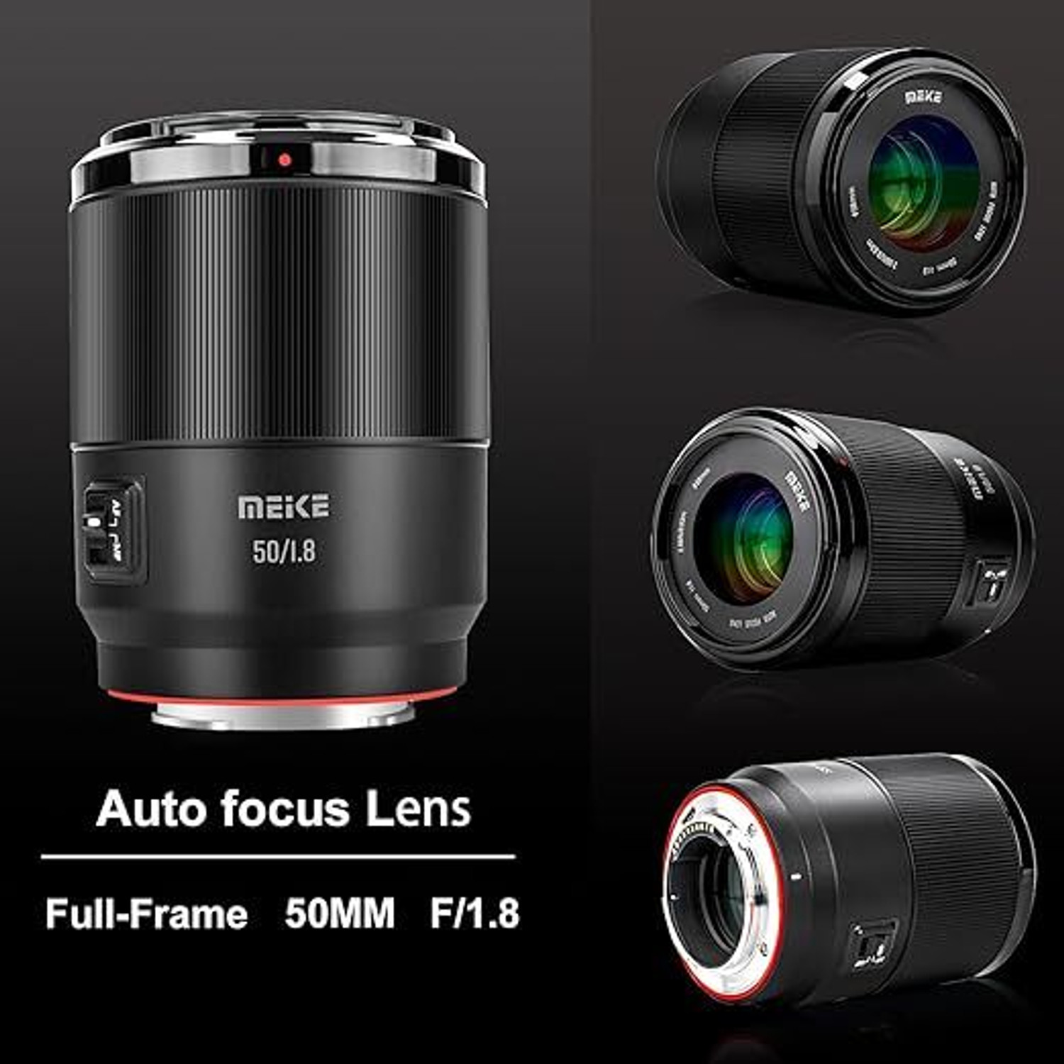 Image of Meike 50mm F1.8 Full Frame AF STM Standard Aperture Auto Focus Fixed Prime Portrait es for L-Mount Mirrorless Camera S1 S1R S1H S5 Standard Prime Lens