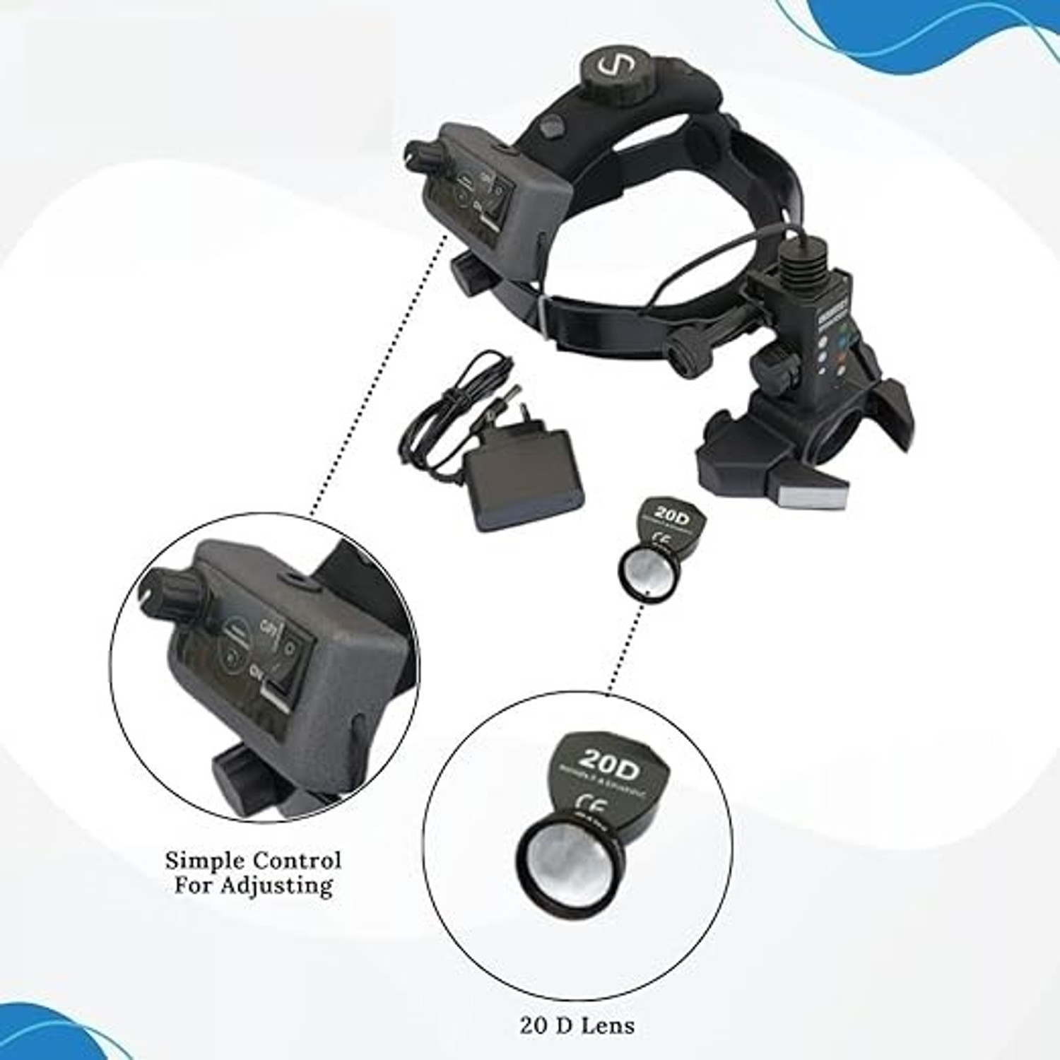 Image of BLSCOPE Indian Binocular Indirect Ophthalmoscope With 20D - (Pack of 1) Standard Zoom Lens