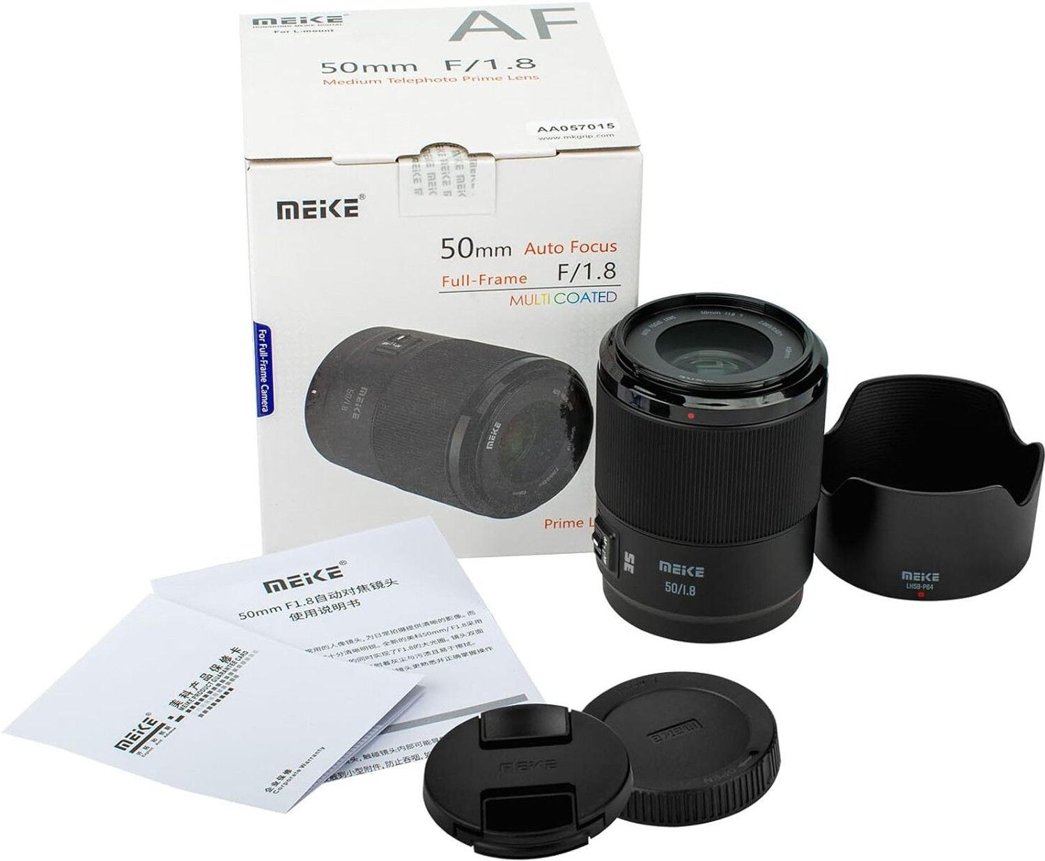 Image of Meike 50mm F1.8 Full Frame AF STM Standard Aperture Auto Focus Fixed Prime Portrait es for L-Mount Mirrorless Camera S1 S1R S1H S5 Standard Prime Lens
