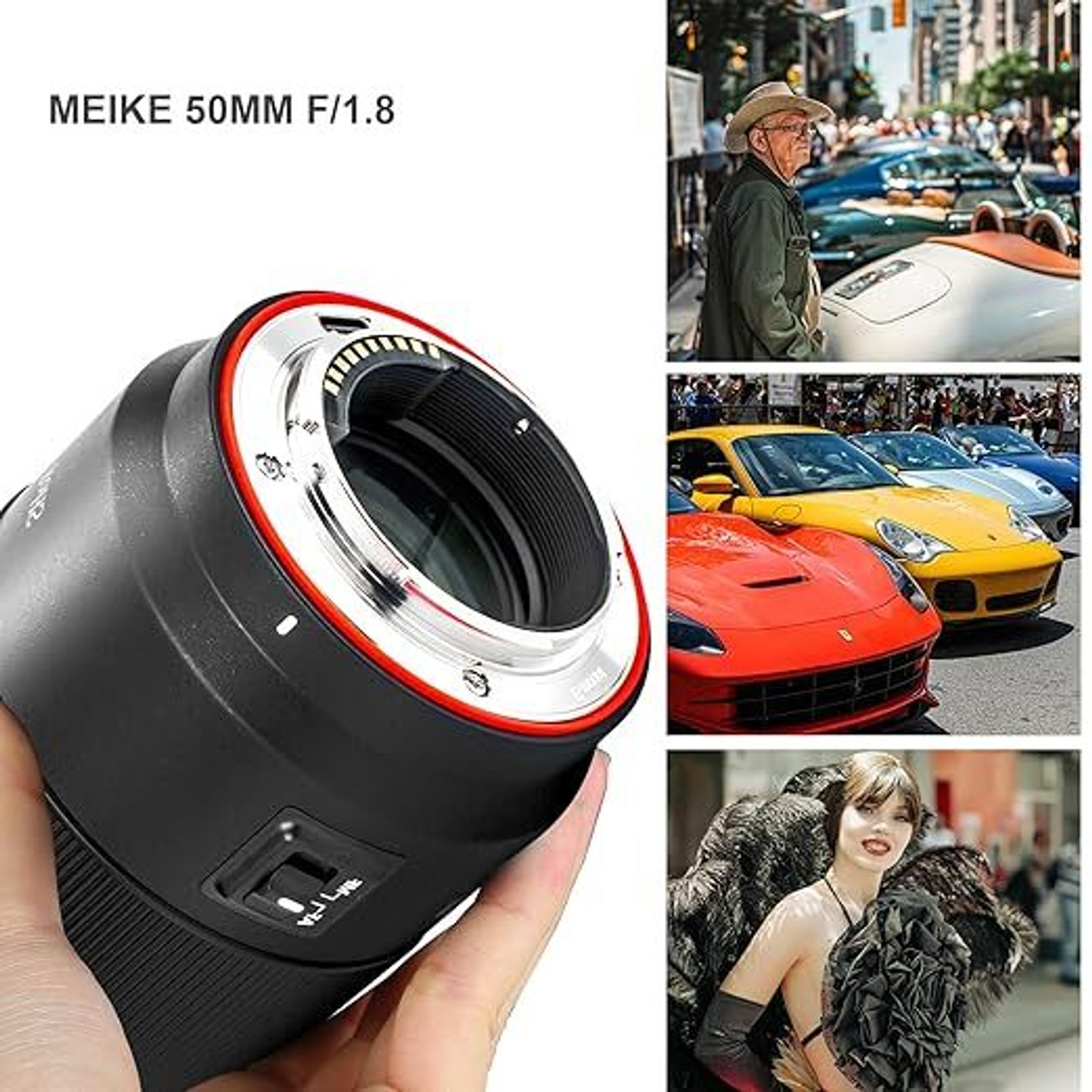 Image of Meike 50mm F1.8 Full Frame AF STM Standard Aperture Auto Focus Fixed Prime Portrait es for L-Mount Mirrorless Camera S1 S1R S1H S5 Standard Prime Lens