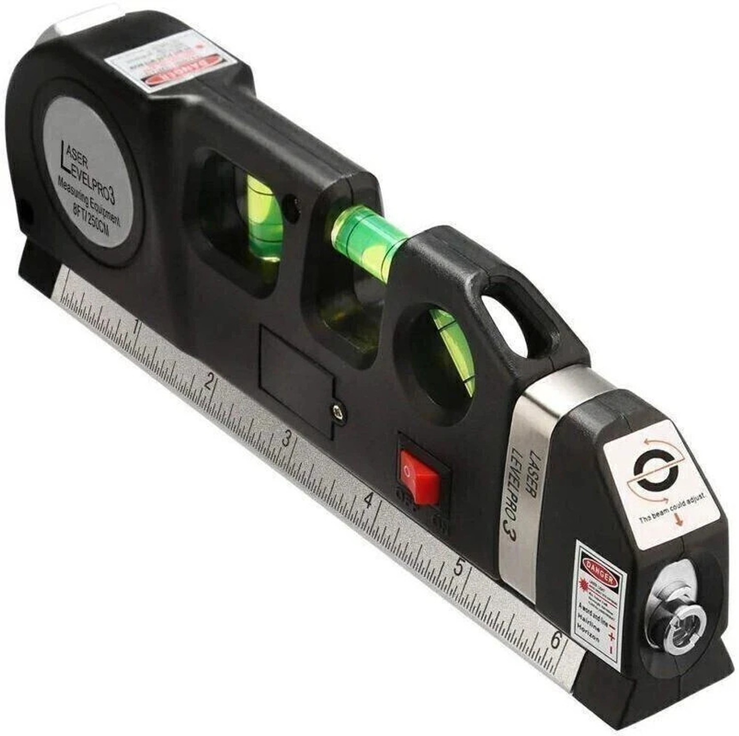 Image of SHUANG YOU MN87 Laser Level Horizontal Vertical Measure 8FT Aligner Rulers Multipurpose Accurate Line Tape Adjusted With Cross Light Multi-Function Portable 2 lines 1 Dot Smart Pro Measuring Measurement Hand Tool Leveler Indoor Decoration laser Leveling Instrument Leveling Magnetic Line Level