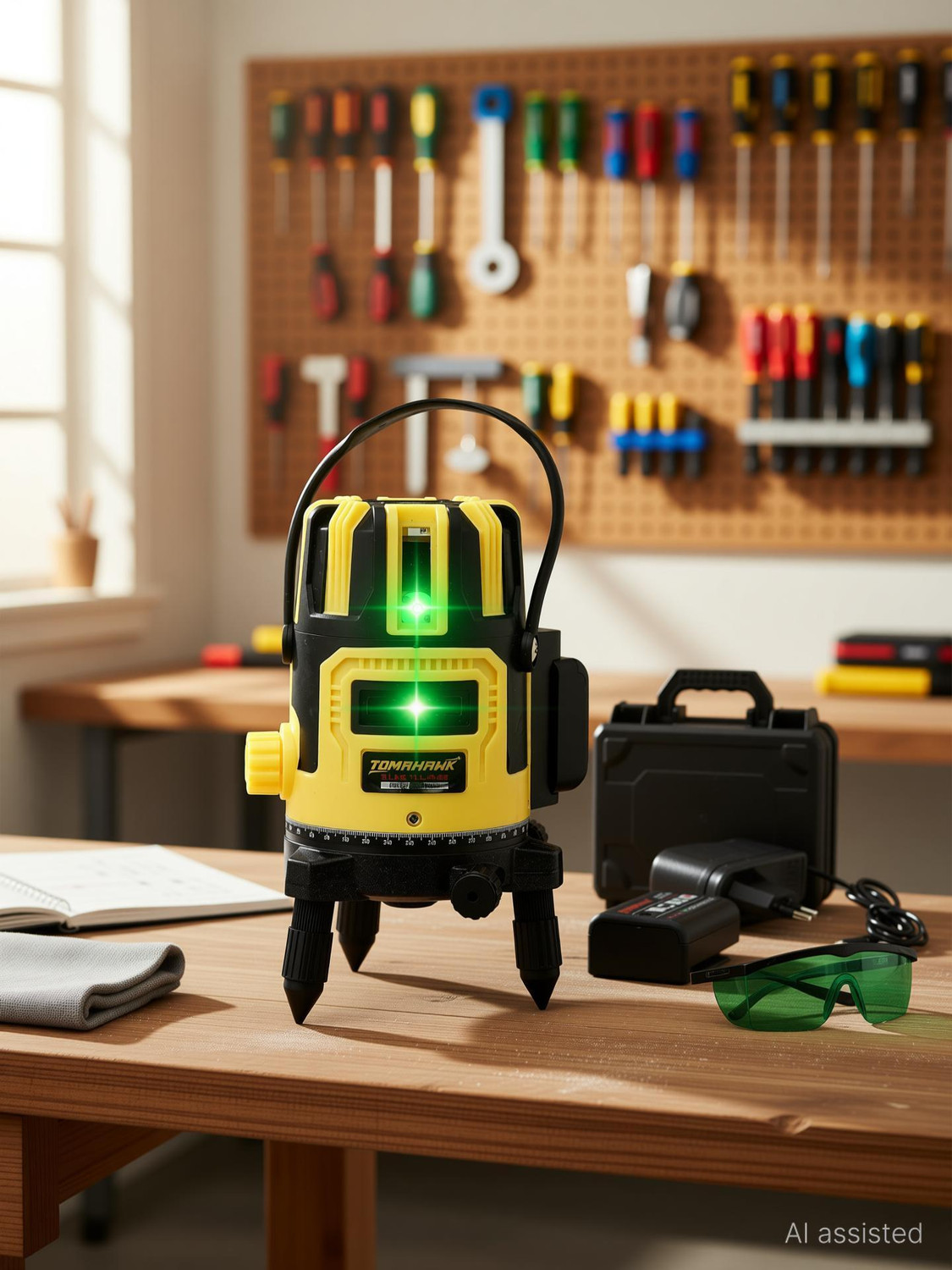 Image of Tomahawk Self Leveling 5 Line Laser Non-magnetic Engineer's Precision Level Non-magnetic Engineer's Precision Level Non-magnetic Engineer's Precision Level
