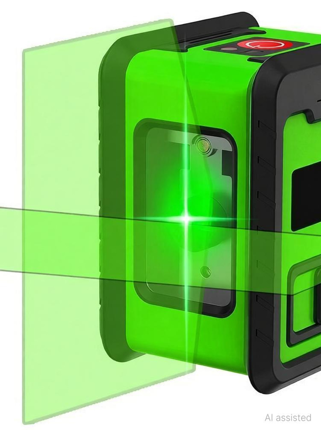 Image of Real Instruments Rotatable Laser Level 2 Line Horizontal And Vertical Points Cross Lines Border IP54 Waterproof 360 High Precision Green Light Self Leveling Laser Level Magnetic Line Level