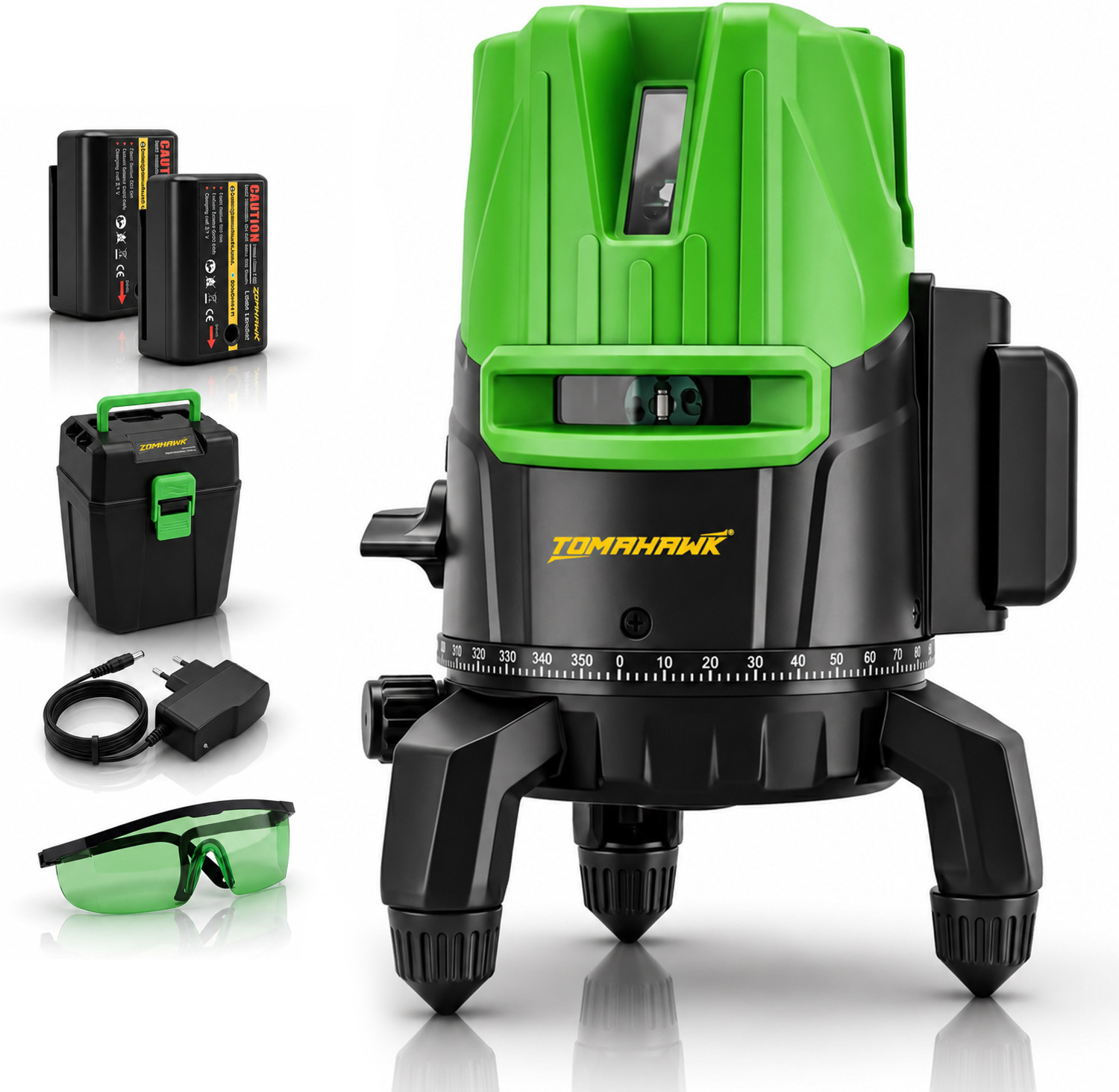 Image of Tomahawk Self Leveling 5 Line Laser Non-magnetic Engineer's Precision Level TLL-B-05-N-5-Line-Level Non-magnetic Engineer's Precision Level