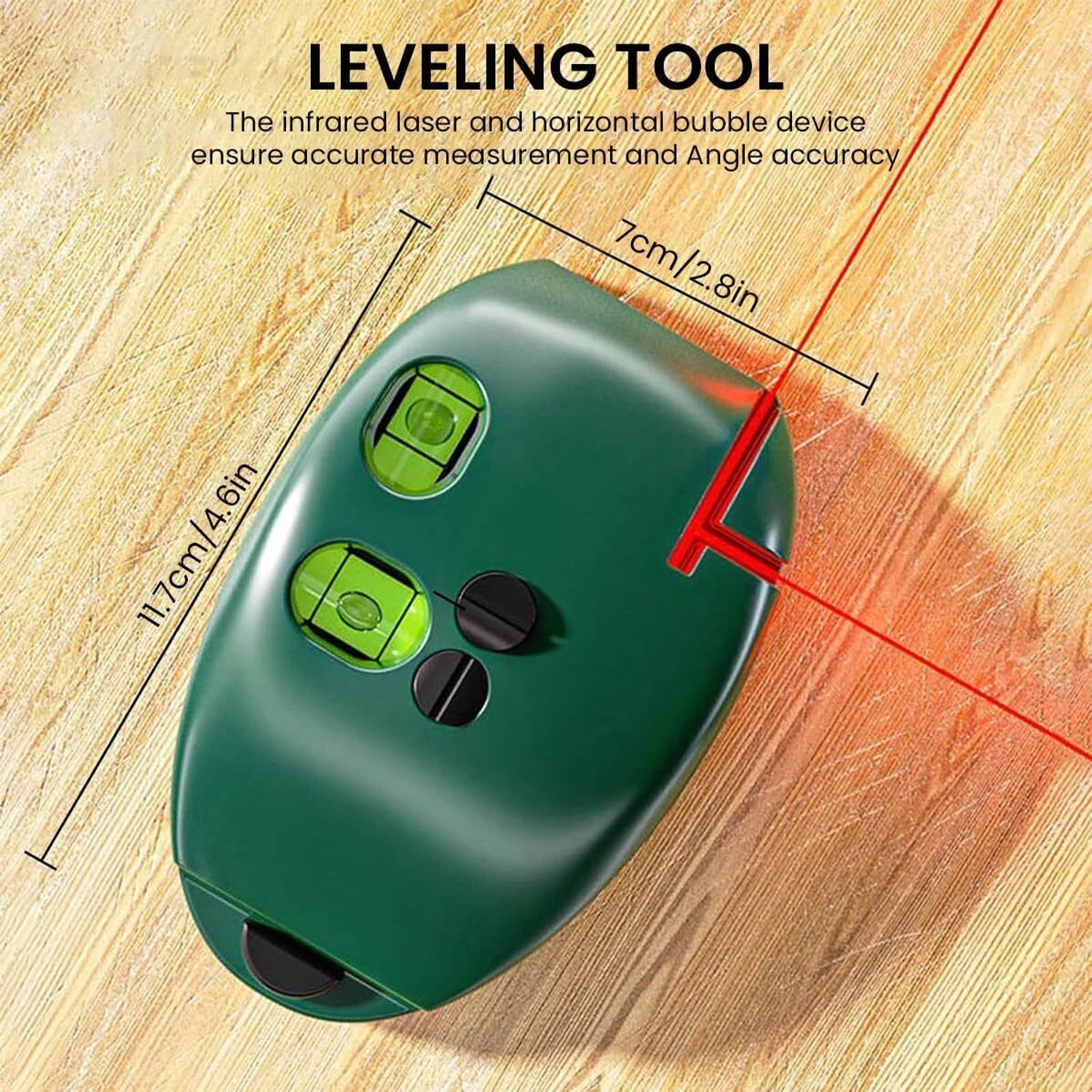 Image of Zomei Electronic Red Light Laser Level 90 Degree Green Non-magnetic Electronic Level