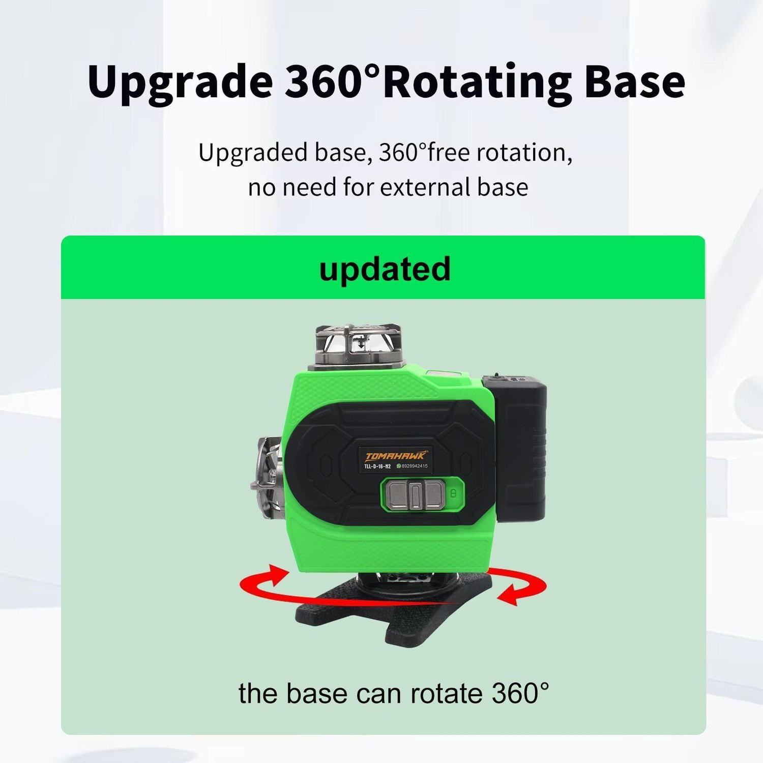 Image of Tomahawk TLN-3232 |16Lines Green 4D Cross Laser Level Pro 4x360 & Remote Controller Lazer| Non-magnetic Line Level