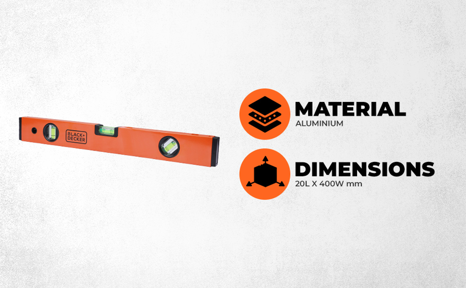 Image of BLACK+DECKER BDHT43188 Magnetic Mason's Level (40 cm)