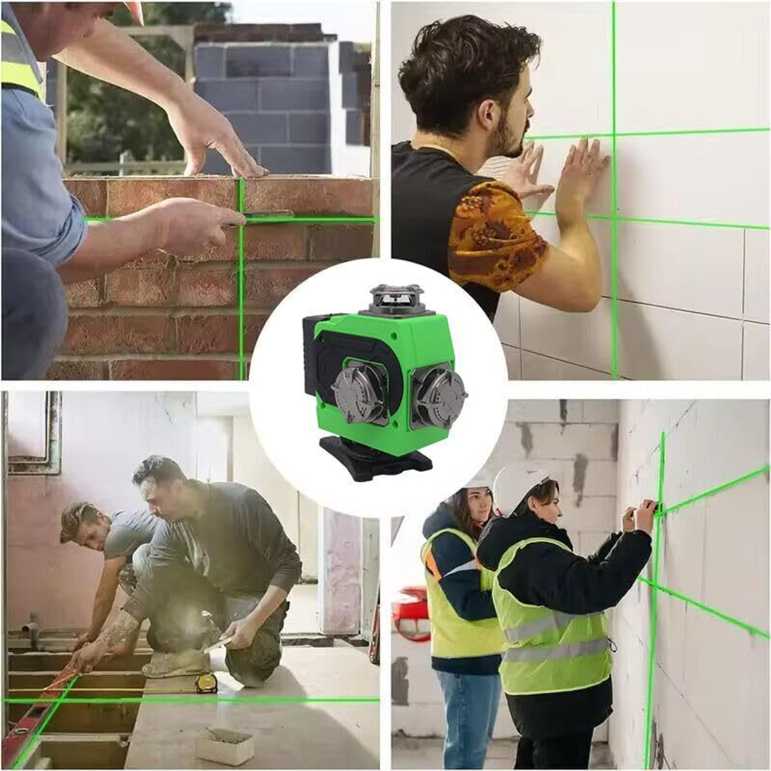 Image of Tomahawk TLN-3232 |16Lines Green 4D Cross Laser Level Pro 4x360 & Remote Controller Lazer| Non-magnetic Line Level