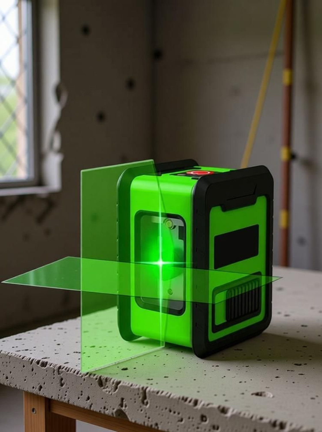 Image of Real Instruments Rotatable Laser Level 2 Line Horizontal And Vertical Points Cross Lines Border IP54 Waterproof 360 High Precision Green Light Self Leveling Laser Level Magnetic Line Level
