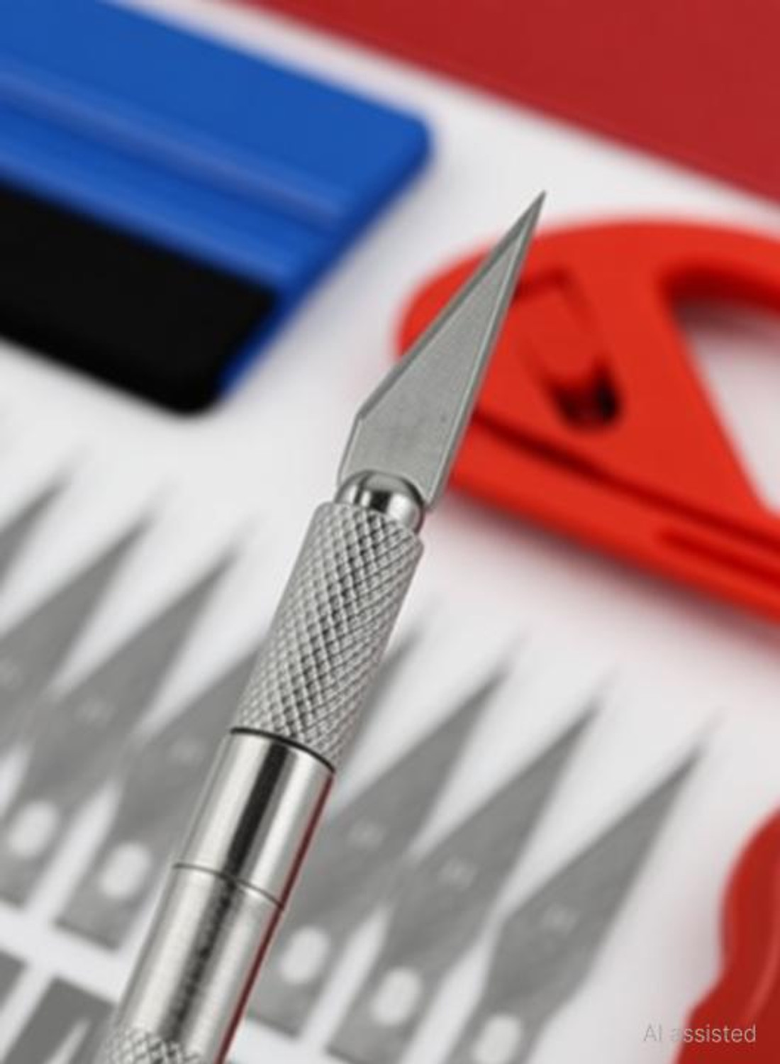 Image of SERPLEX All Purpose Wallpaper Car Wrap Tint Glass Film Scraper Tool Kit with Smoother Power & Hand Tool Kit