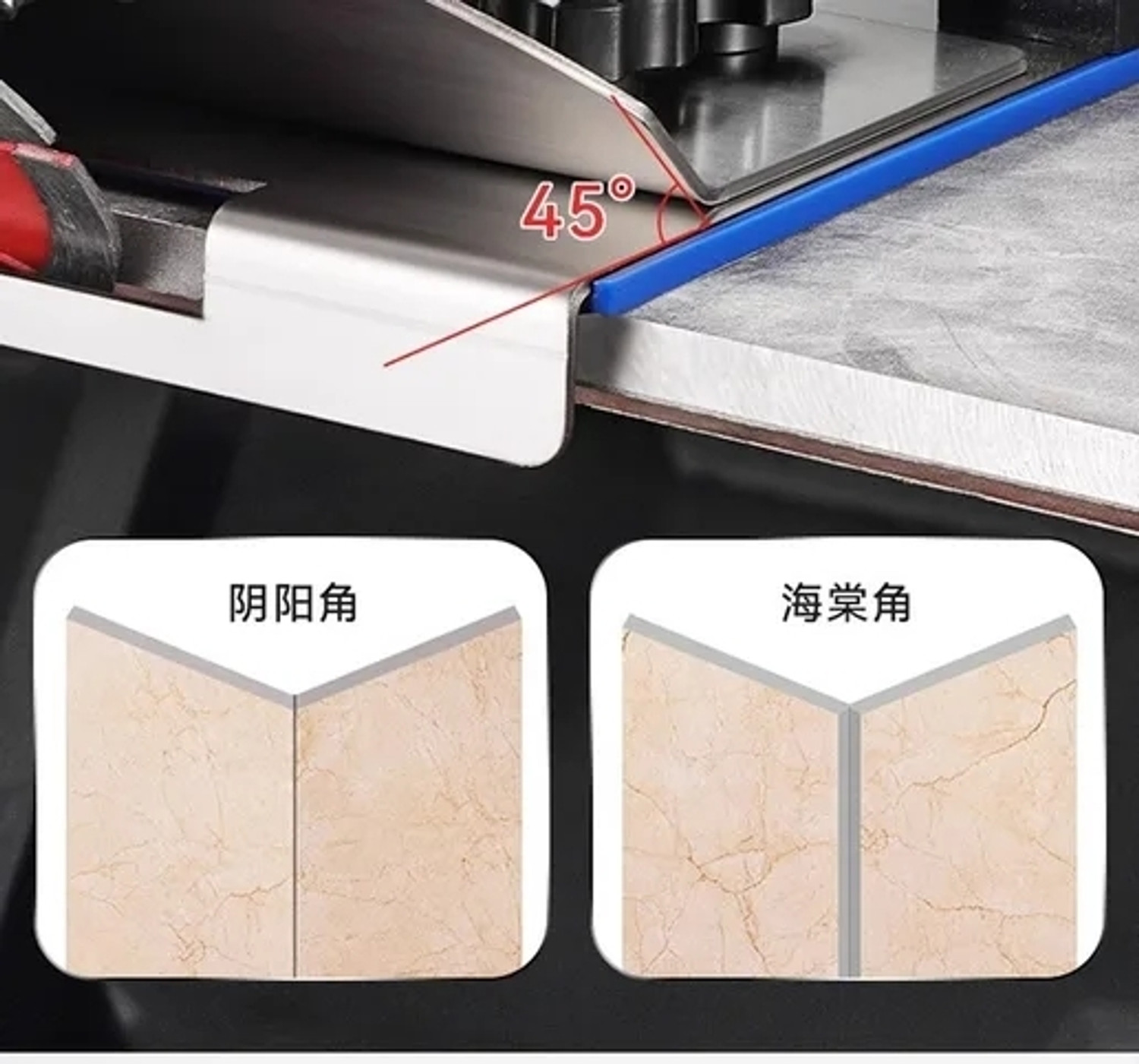 Image of ToolsT 100 Type Angle Grinder Stand For Tile 45 Chamfer Cutting Lever Tool (30 cm)