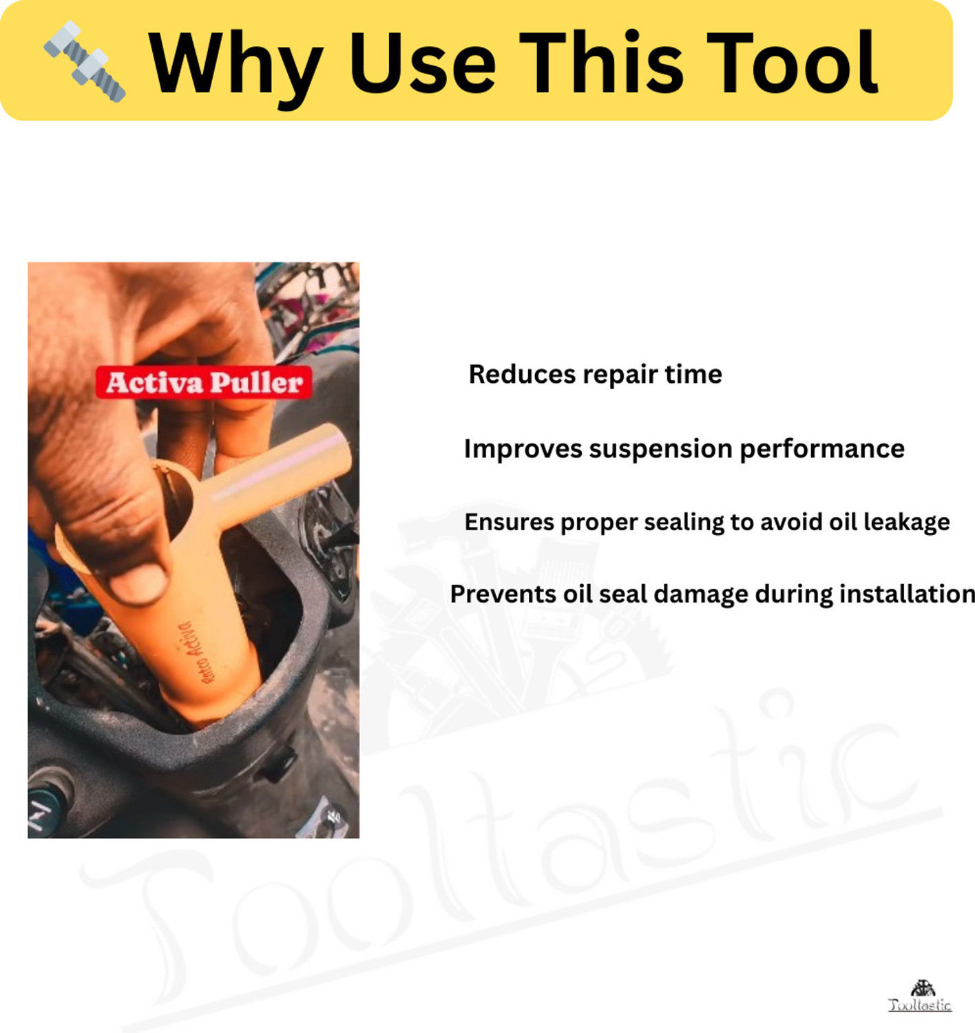 Image of Tooltastic Handle Panna Compatible for Activa 2Pc Set TP Y Lever Tool