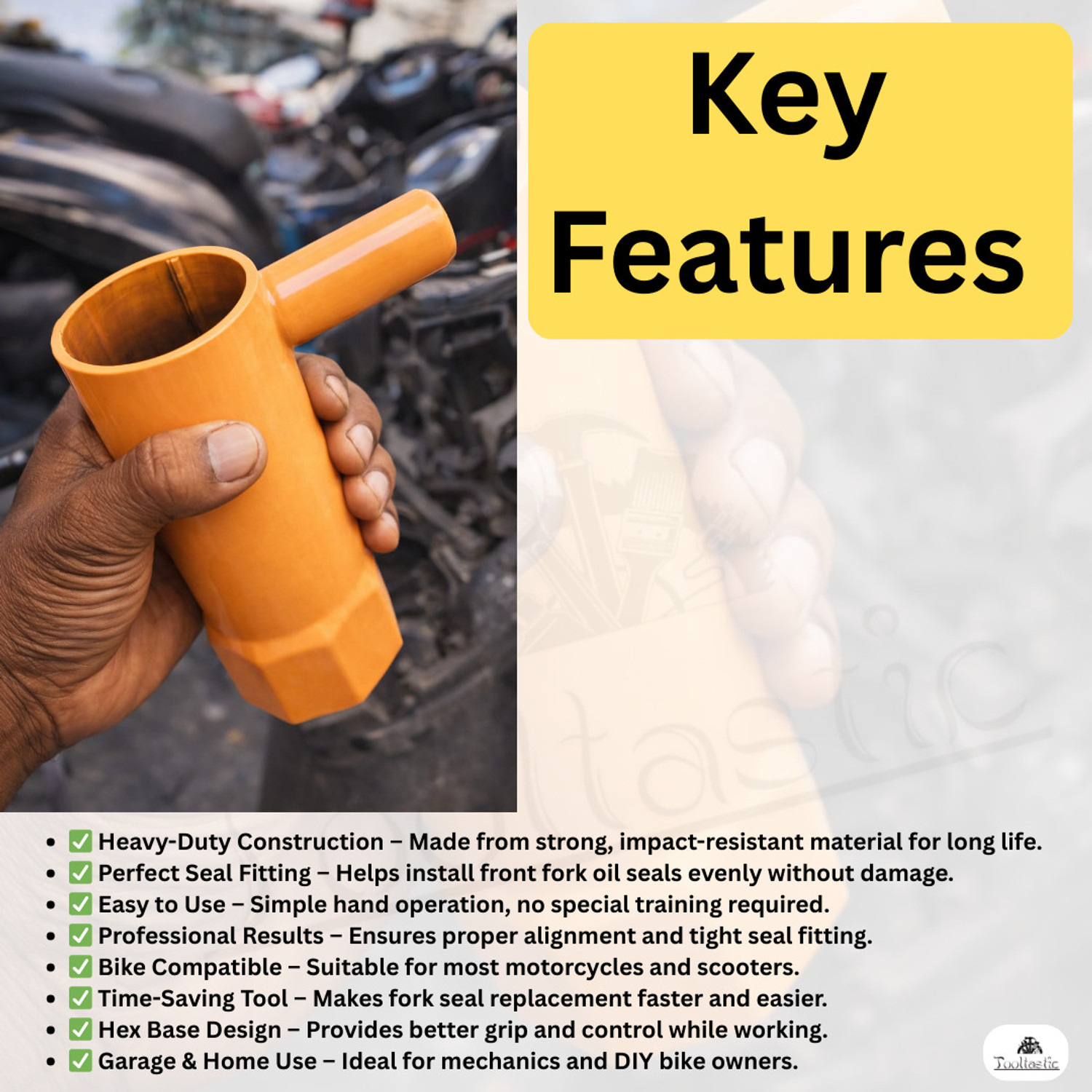 Image of Tooltastic Handle Panna Compatible for Activa 2Pc Set TP Y Lever Tool