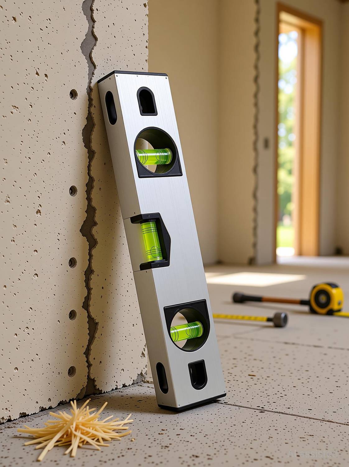 AMMK POWER TOOLS 12-inch Magnetic Carpenter's Spirit Level (Silver) For Home And Professional Use LEVEL Magnetic Carpenter's Level
