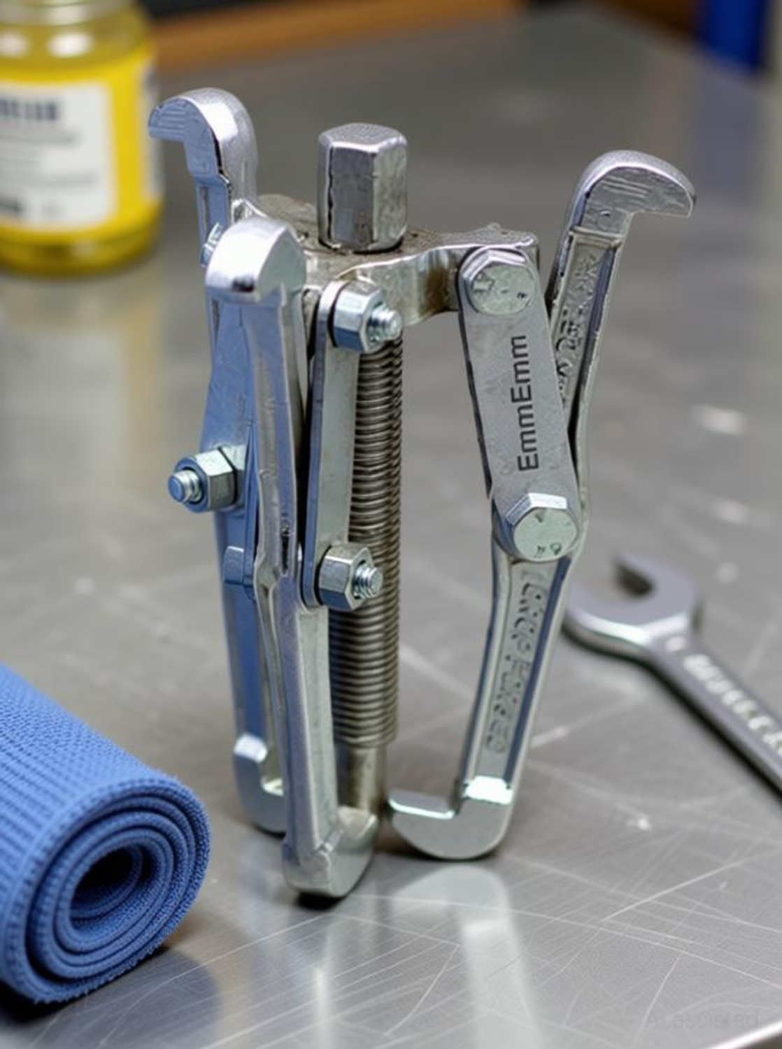 Image of EmmEmm Drop Forged 4 inch Mechanical Bearing Puller with 3 Legs /Jaws Lever Tool