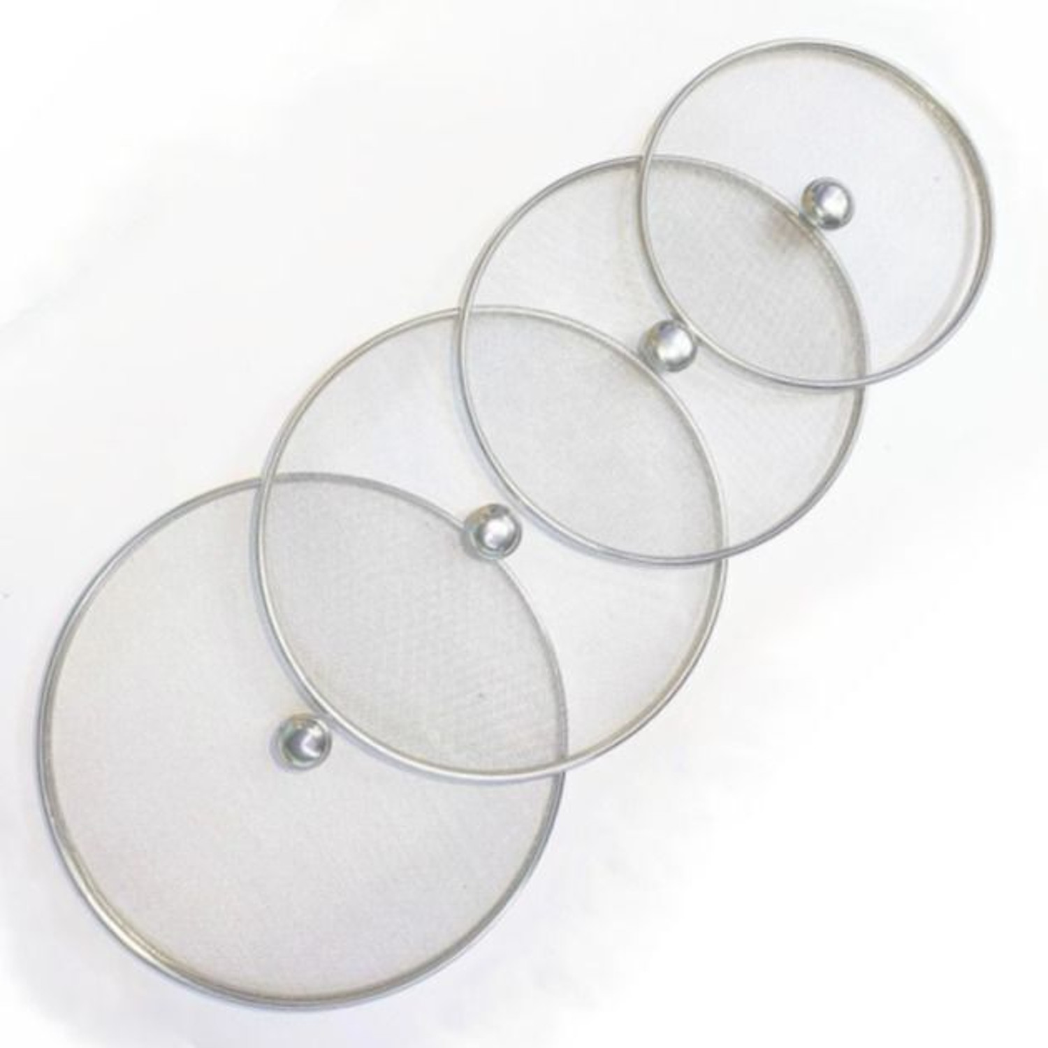 Image of CookoFriends Stainless Steel Food Cover Milk Cover Net Lids Jali 7 inch, 8 inch, 9 inch, 10 inch Lid, Pack of 4