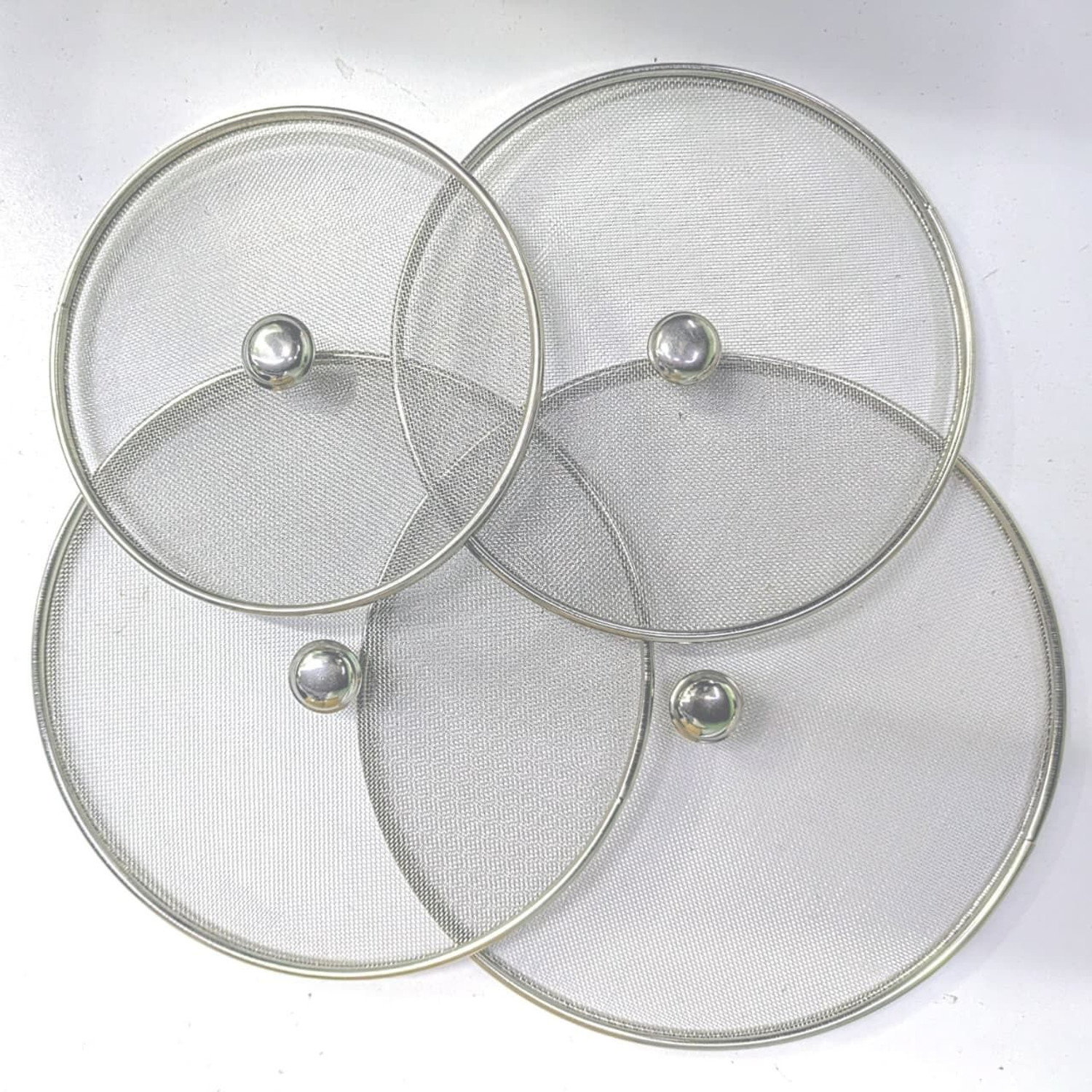 Image of CookoFriends Stainless Steel Food Cover Milk Cover Net Lids Jali 7 inch, 8 inch, 9 inch, 10 inch Lid, Pack of 4