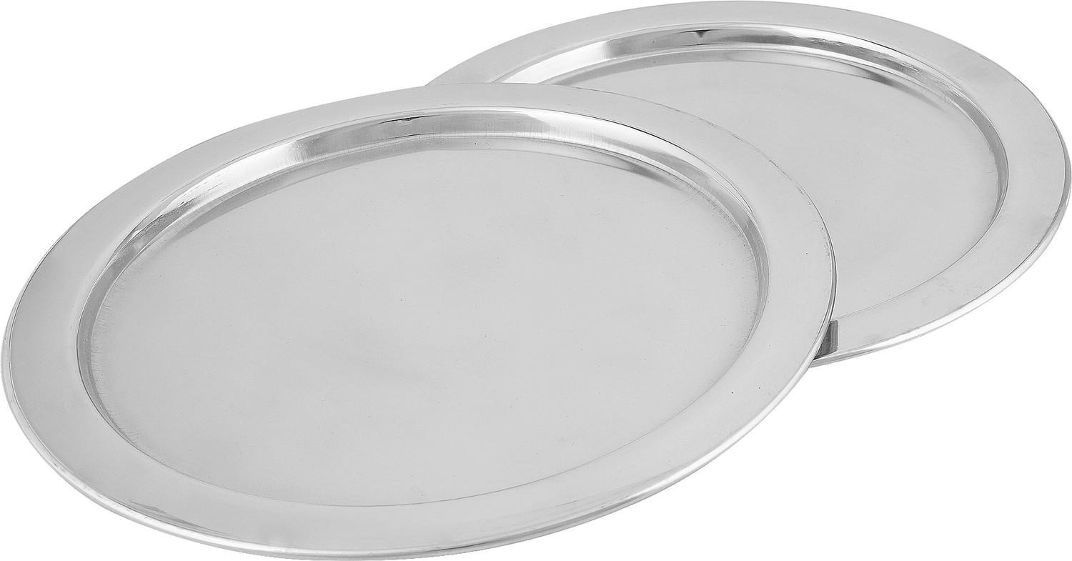Image of MS WORLD Stainless Steel Heavy Gauge Multipurpose Ciba /Lids 7.7 inch Lid, Pack of 4 (Stainless Steel)