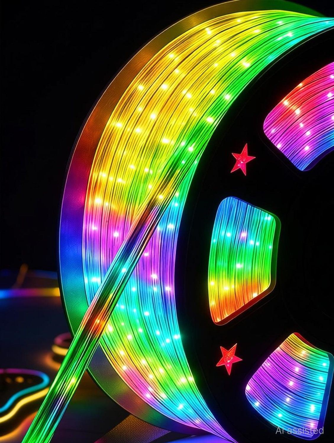 Image of PHOPOLLO 150 LEDs 10 m Multicolor Color Changing, Flickering Strip Rice Lights
