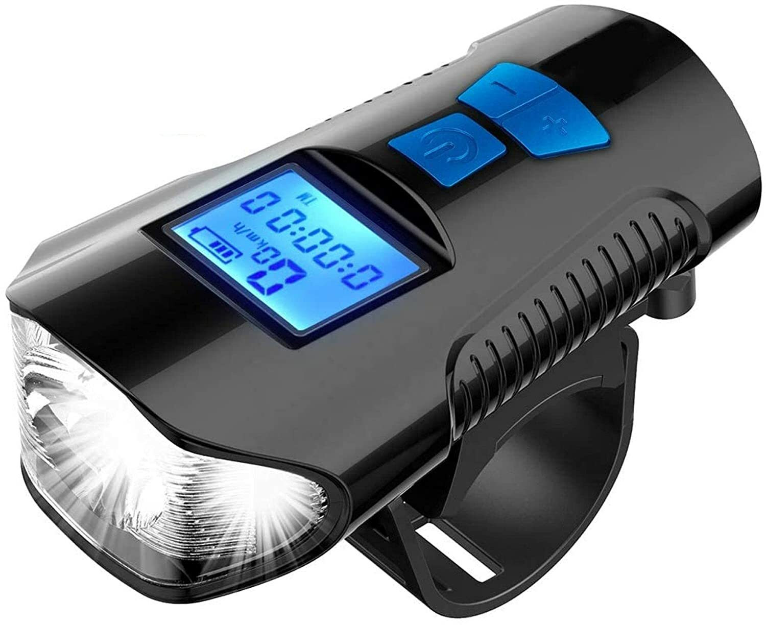 Image of TUHI 3 in1USB Rechargeable LED Cycle Light Cycle Speedometer and horn LED Front Light