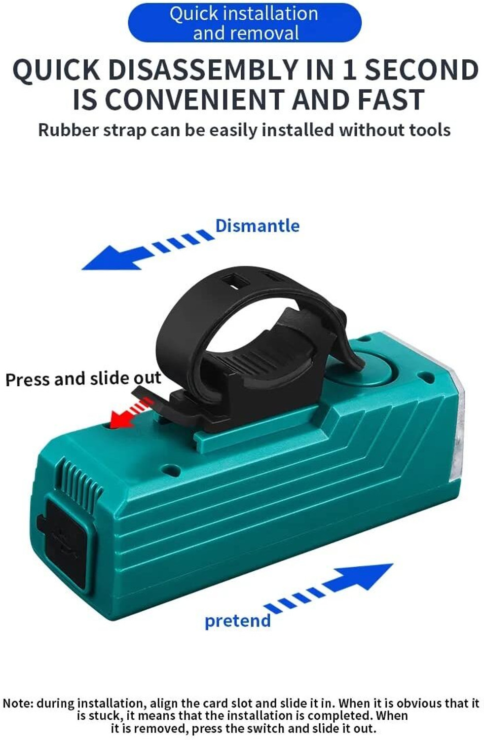 Image of Dark Horse Solar Powered Bicycle USB Light, Power Display 2000 mAh 4 Mode 300 LM 130 Db New LED Front Light