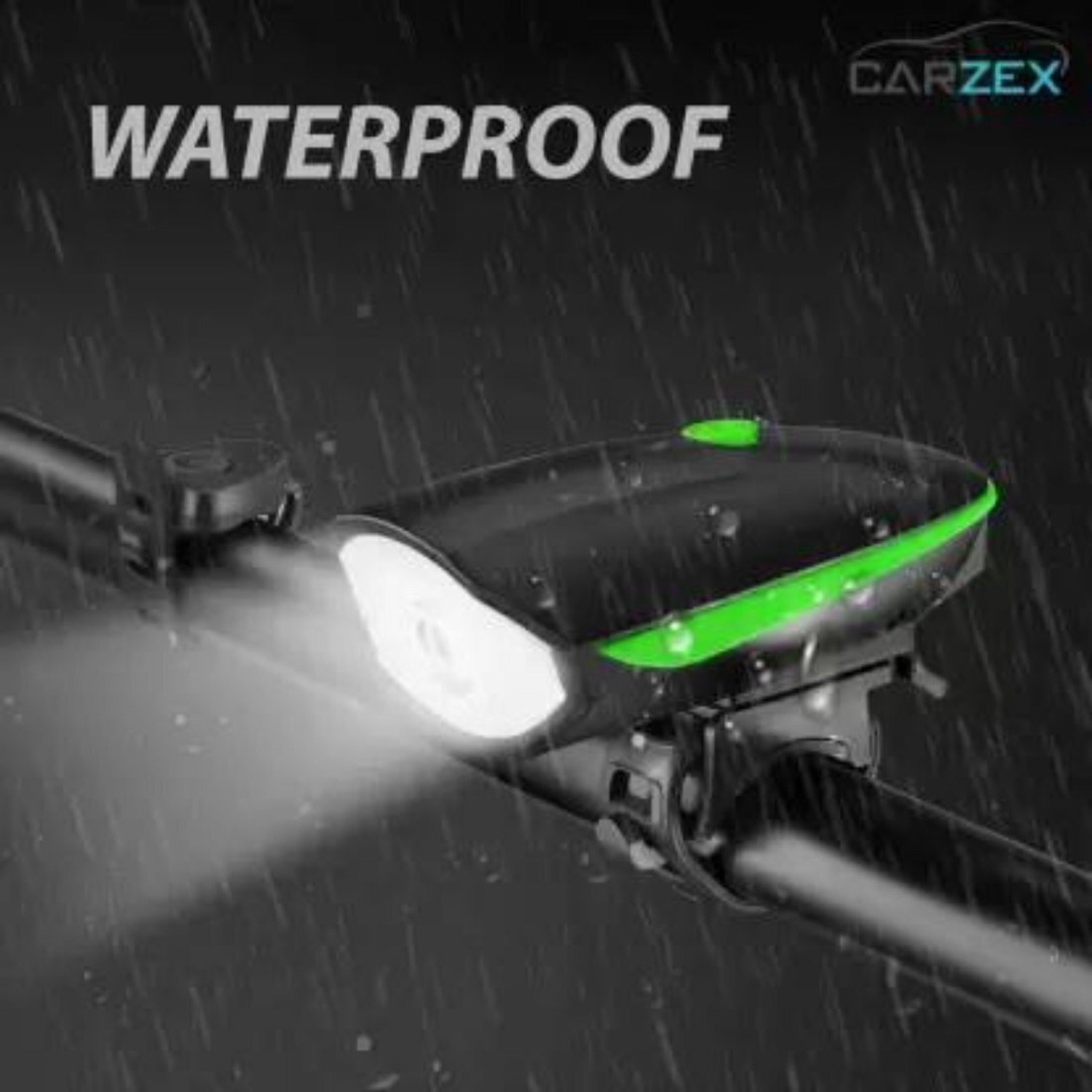 Image of SPOKEFOX 2 In 1 Rechargeable Bike Horn And Super Bright Light With 3 Modes Light LED Front Light