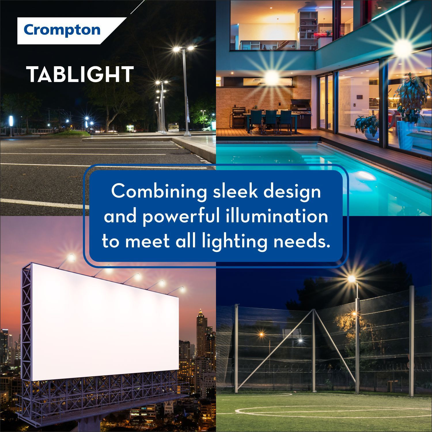 Image of Crompton LDFLTAB10CDL-Pack of 1 Flood Light Outdoor Lamp (White)