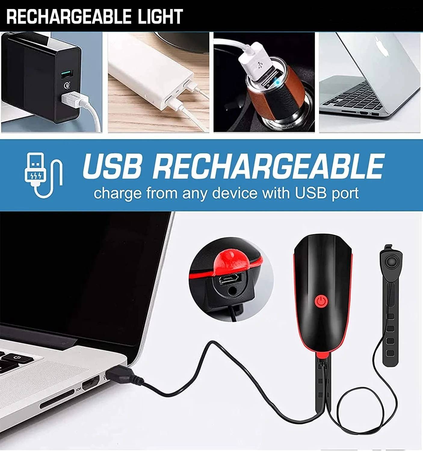 BLACKBELL Rechargeable Bike Horn and Light 140 DB - Image 4