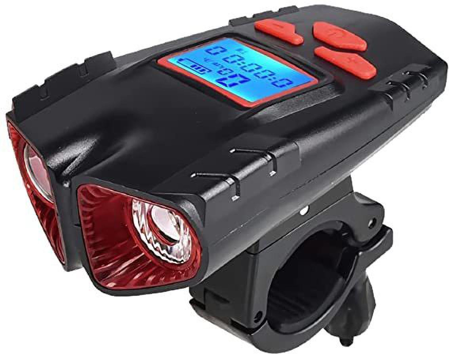 Image of Protos India.Net Bicycle Light Horn & Speedometer Computer USB Rechargeable Headlight 4 modes LED Front Light